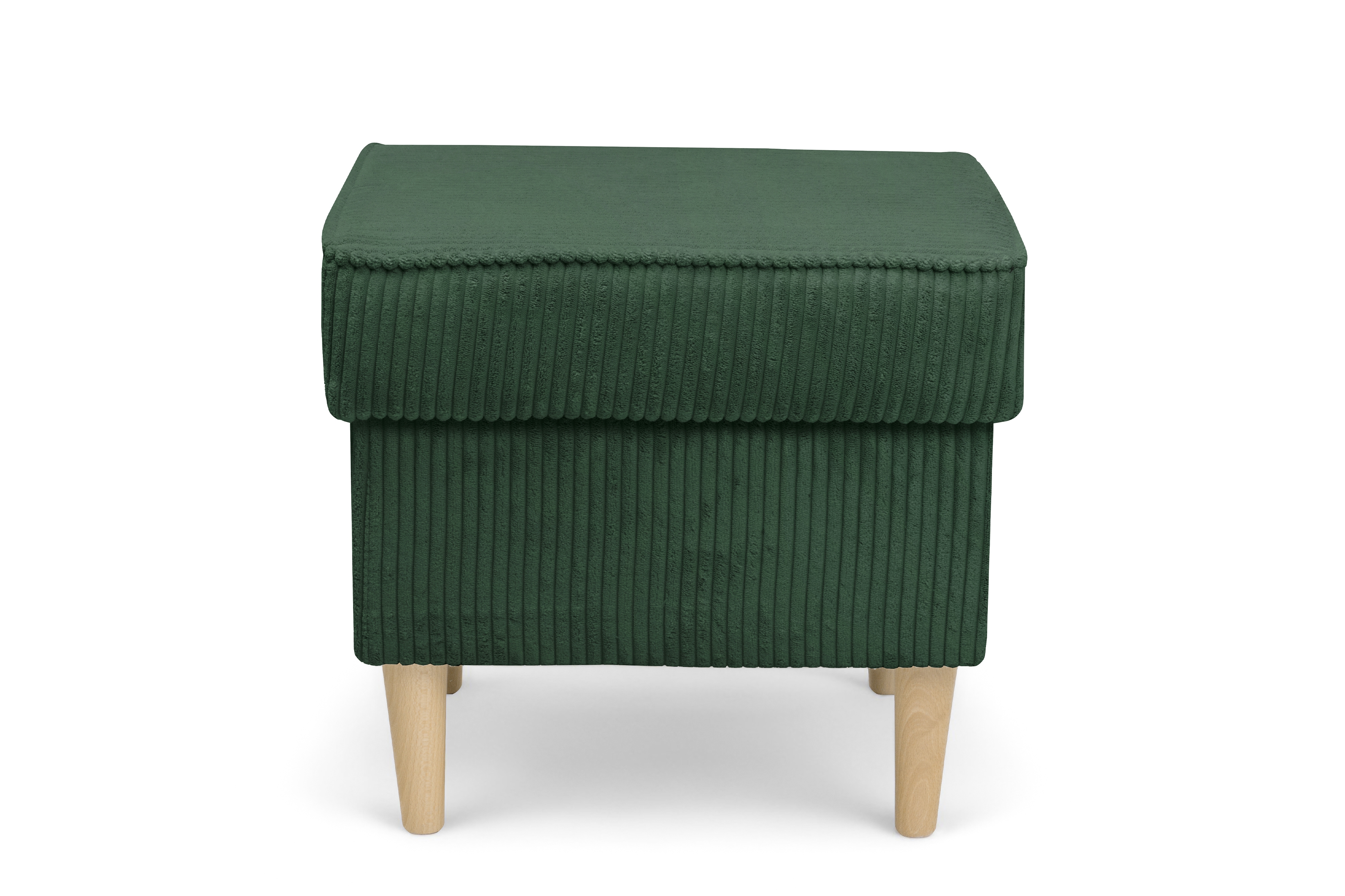 Křeslo ušák Vilano s podnožkou - zelený manšestr Poso 14 / nohy buk Křeslo Ušák Vilano z podnozkiem - Zelený manšestr Poso 14 / Nohy buk