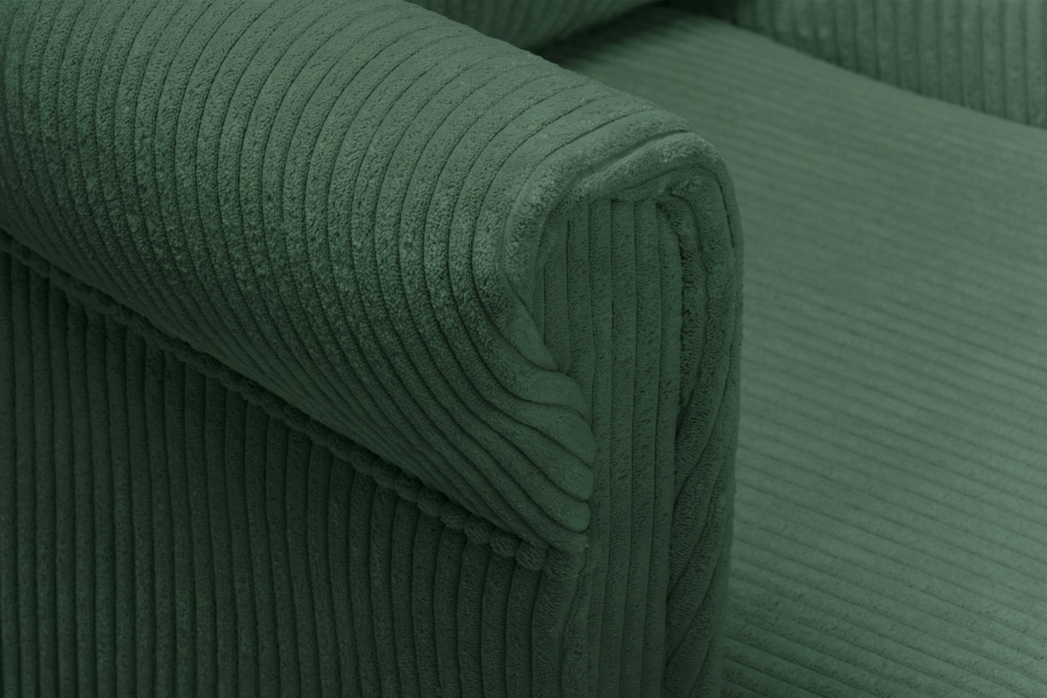 Křeslo ušák Vilano s podnožkou - zelený manšestr Poso 14 / nohy venge Křeslo Ušák Vilano z podnozkiem - Zelený manšestr Poso 14 / Nohy Venge 