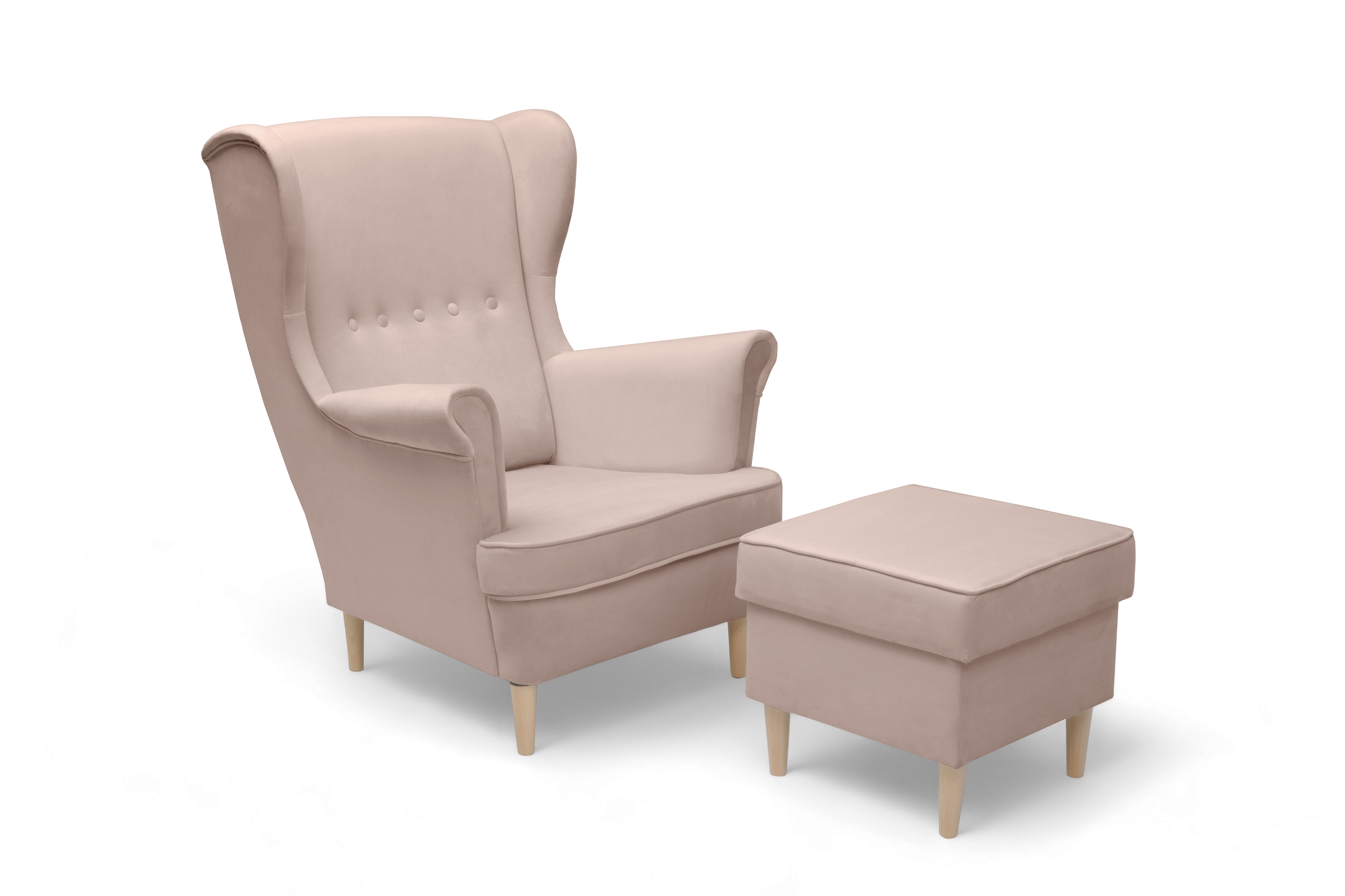 Křeslo ušák Vilano s podnožkou Křeslo Ušák Vilano z podnozkiem 