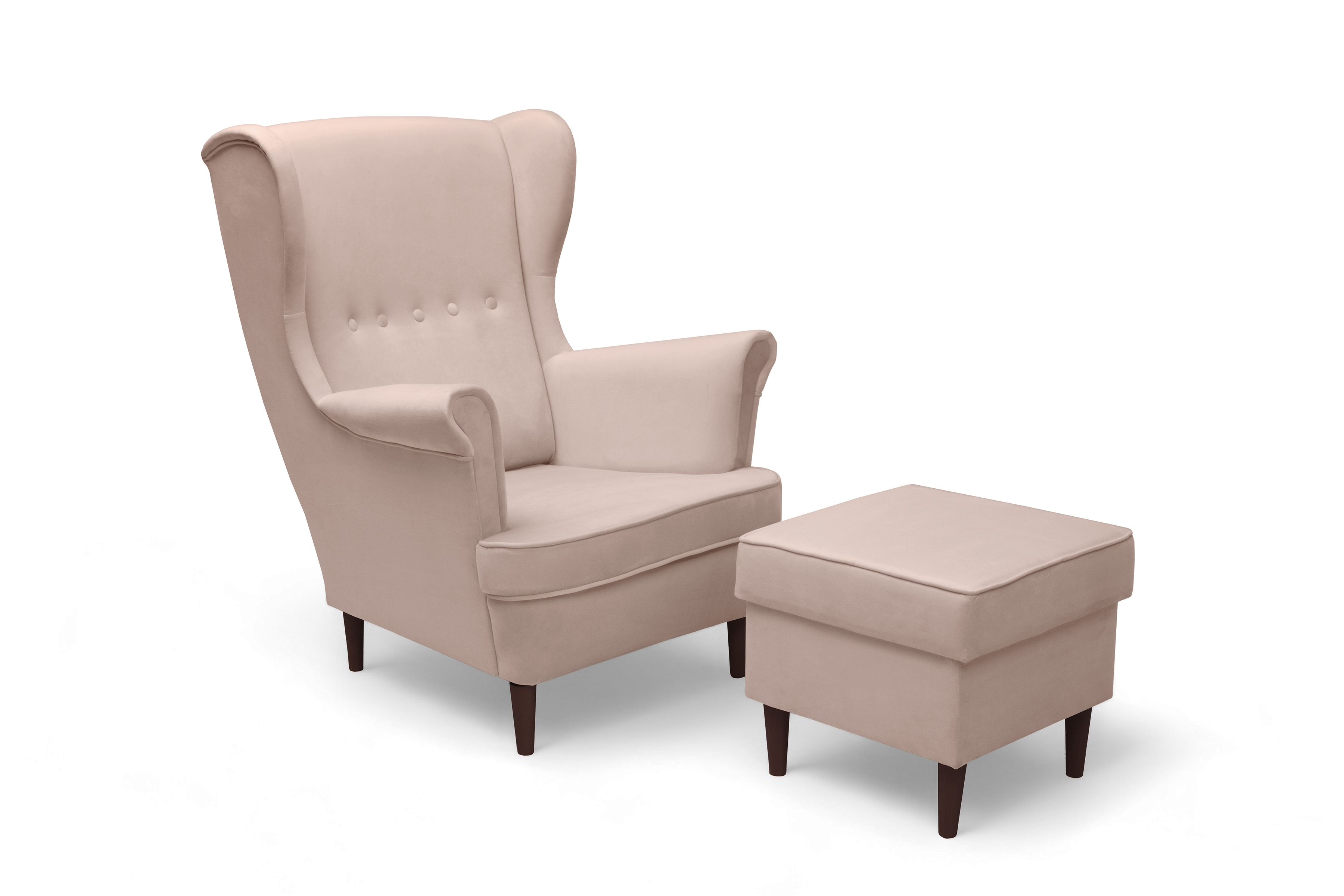 Křeslo ušák Vilano s podnožkou Křeslo Ušák Vilano z podnozkiem 