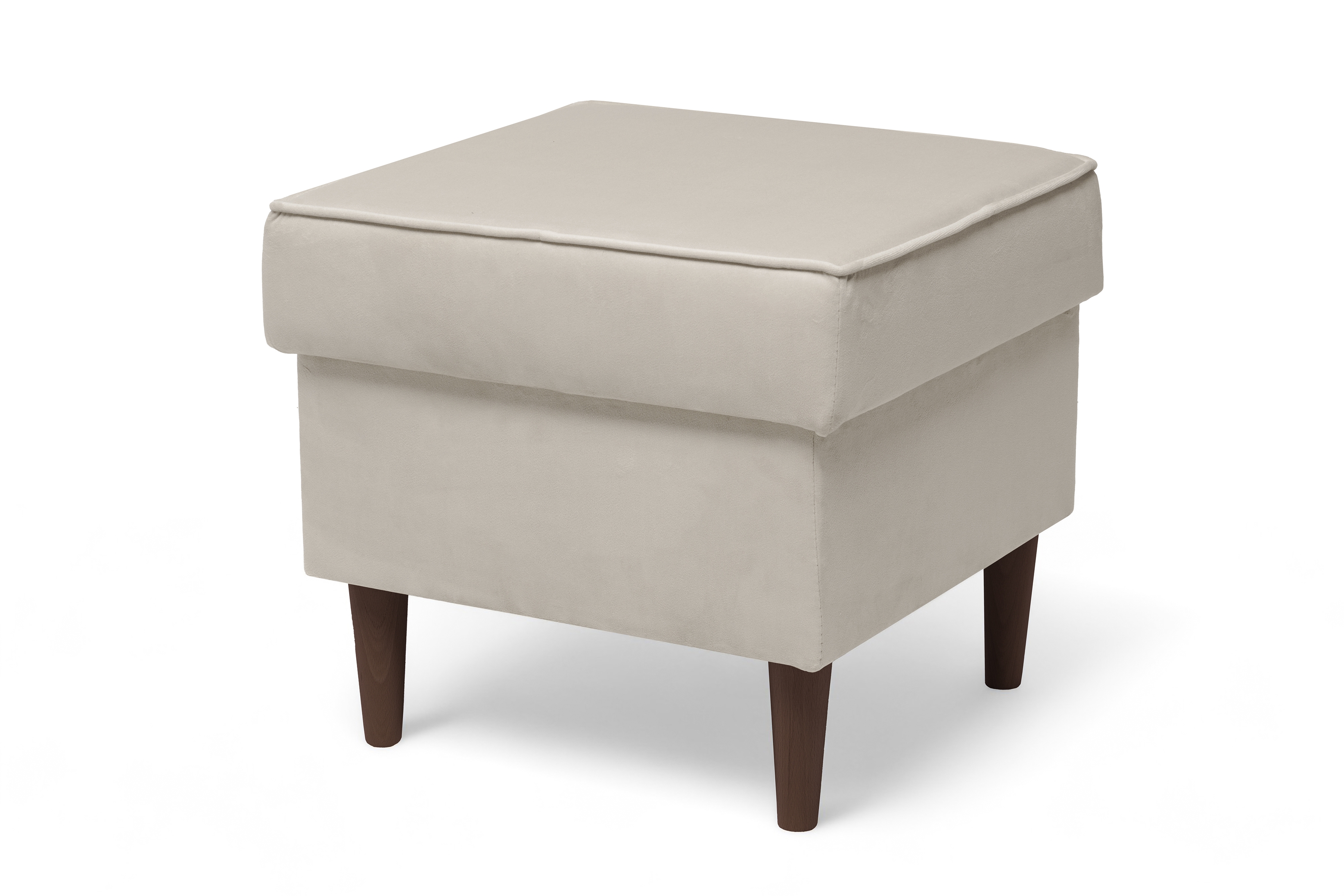 Křeslo ušák Vilano s podnožkou - béžový samet Velluto 2 / nohy venge Křeslo Ušák Vilano z podnozkiem - béžový samet Velluto 2 / Nohy Venge 