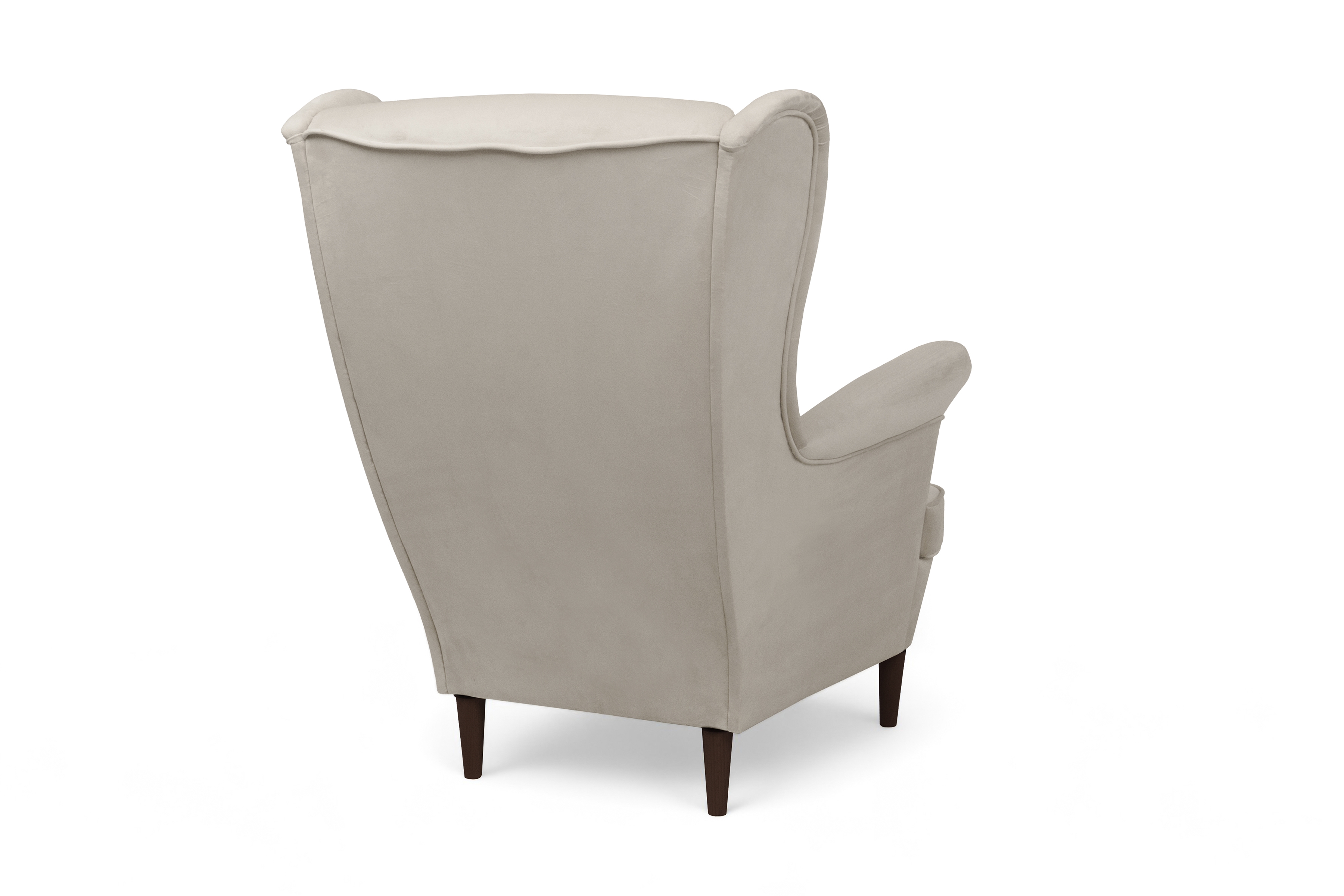 Křeslo ušák Vilano s podnožkou - béžový samet Velluto 2 / nohy venge Křeslo Ušák Vilano z podnozkiem - béžový samet Velluto 2 / Nohy Venge 