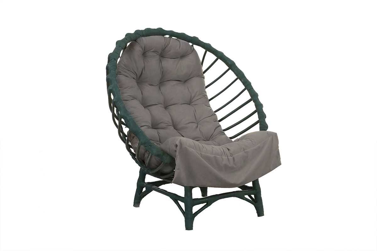 Křeslo wiklinowy Gardins III 95 cm z poduszka + GRATIS - zelená / šedá Polštář - Omezená nabídka Křeslo wiklinowy Gardins III 95 cm z poduszka + GRATIS - zelená / šedá Polštář