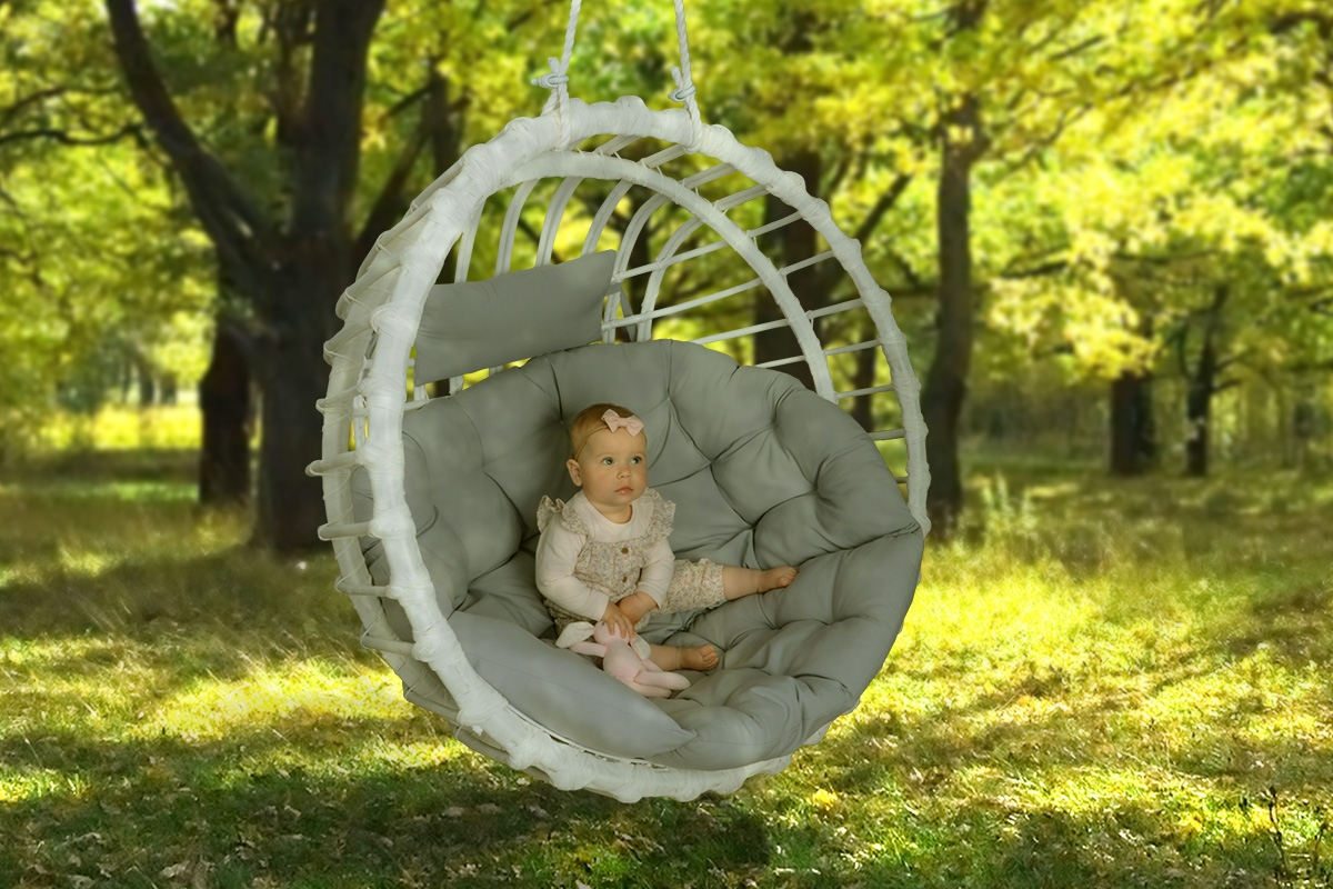 Závěsné křeslo Kokon - šedý Křeslo kokon