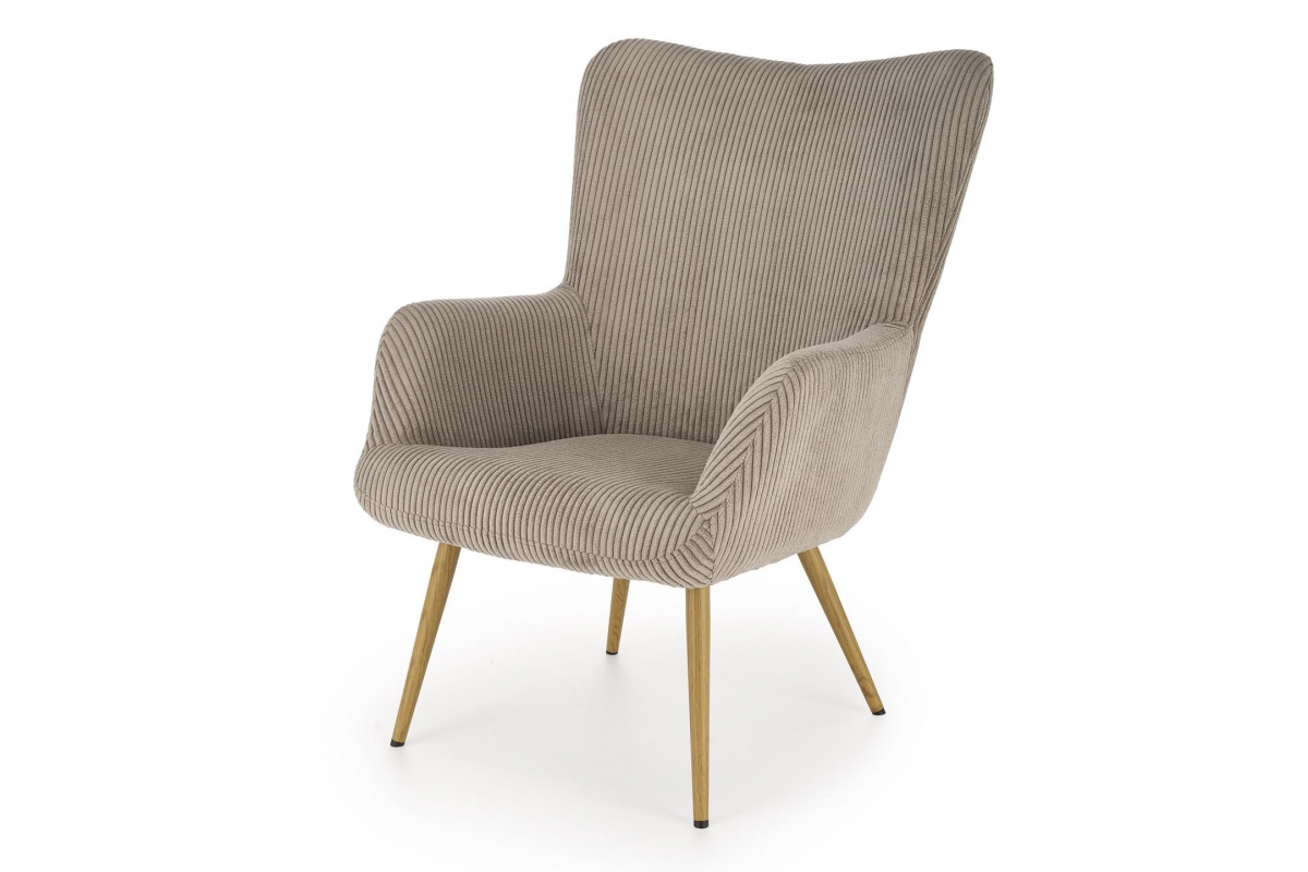 Křeslo Amaro - popelavý manšestr Hyper 08 Křeslo čalouněná Amaro - popelavá manšestr Hyper 08