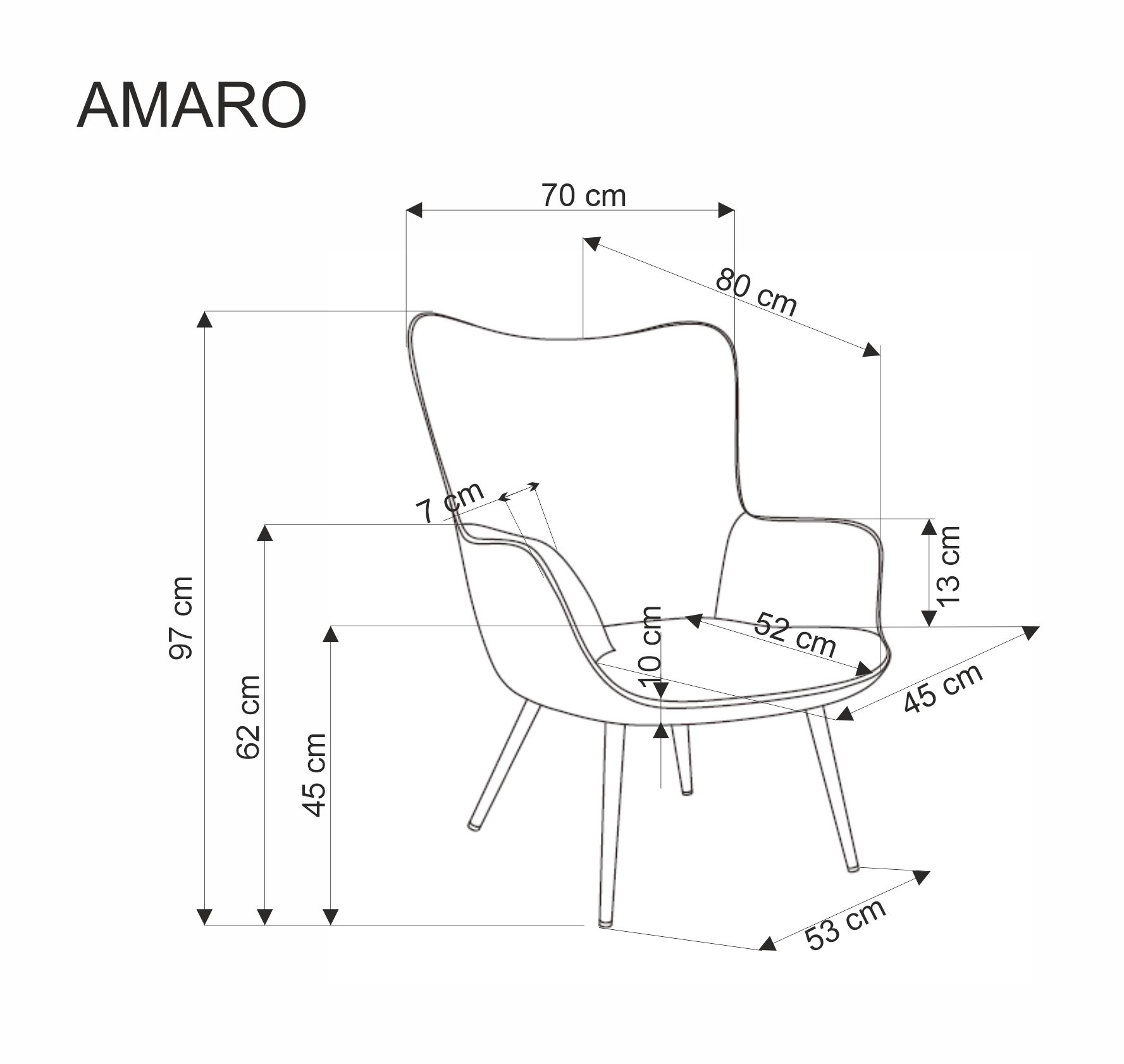 Křeslo čalouněná Amaro - hořčice manšestr Hyper 66 Křeslo čalouněná amaro - hořčice manšestr hyper 66