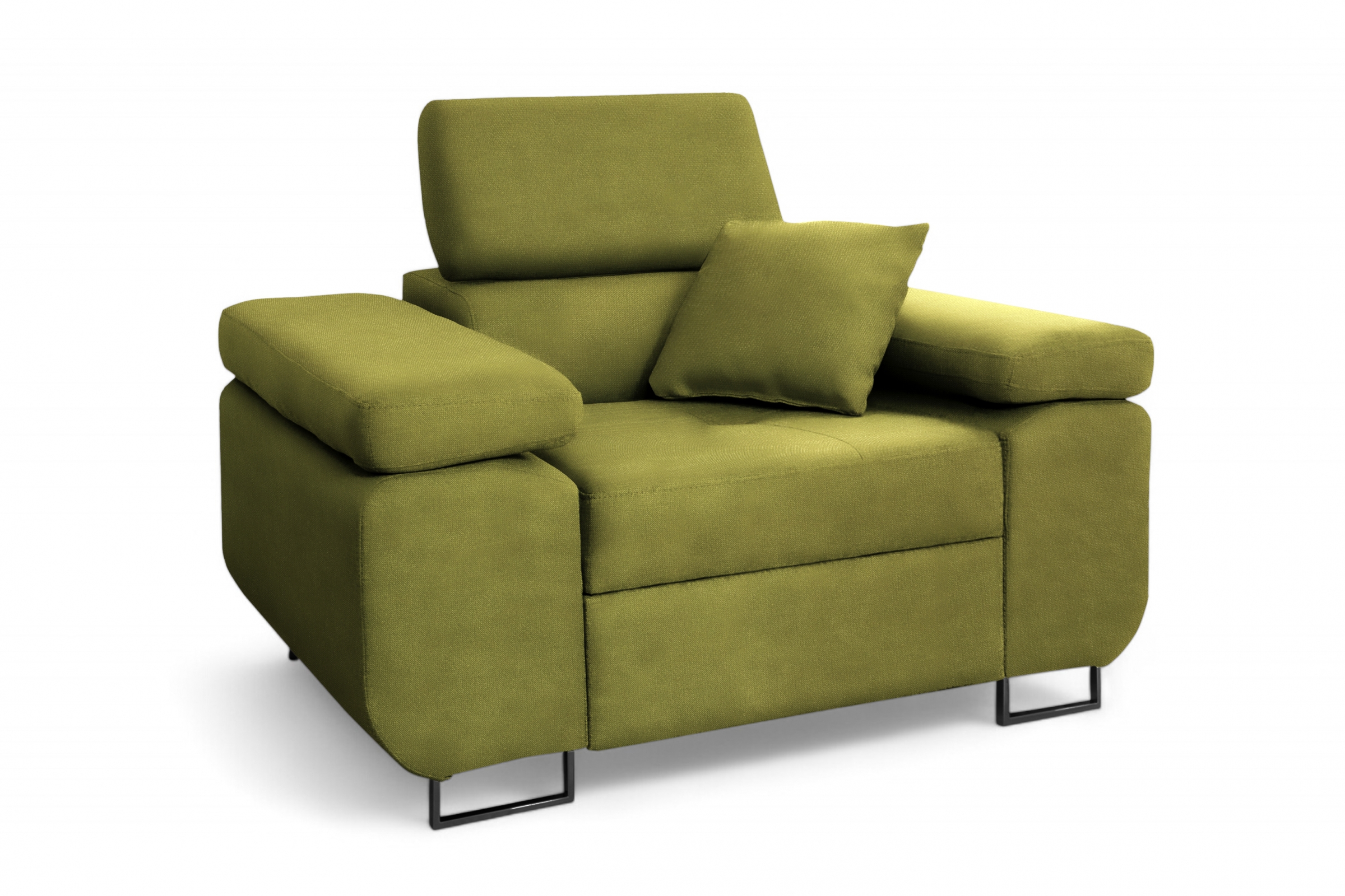 Kreslo Annabelle s nastaviteľnou opierkou hlavy - čierne nožičky Kreslo odpočinkové Annabelle z regulowanym zaglowkiem / nožičky čierny