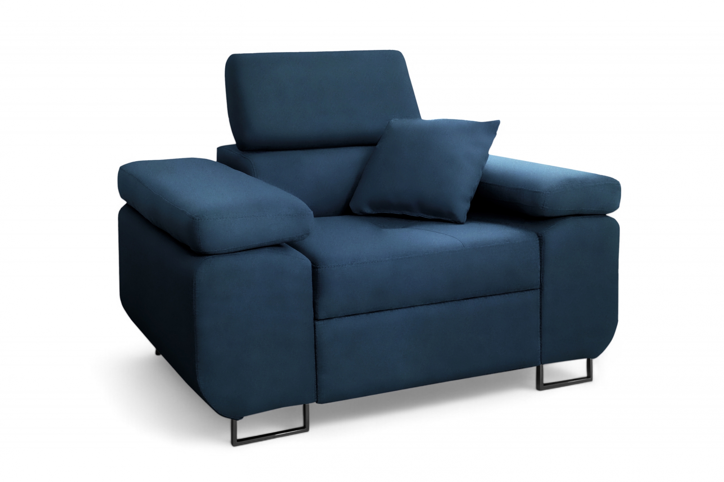 Kreslo Annabelle s nastaviteľnou opierkou hlavy - čierne nožičky Kreslo odpočinkové Annabelle z regulowanym zaglowkiem / nožičky čierny