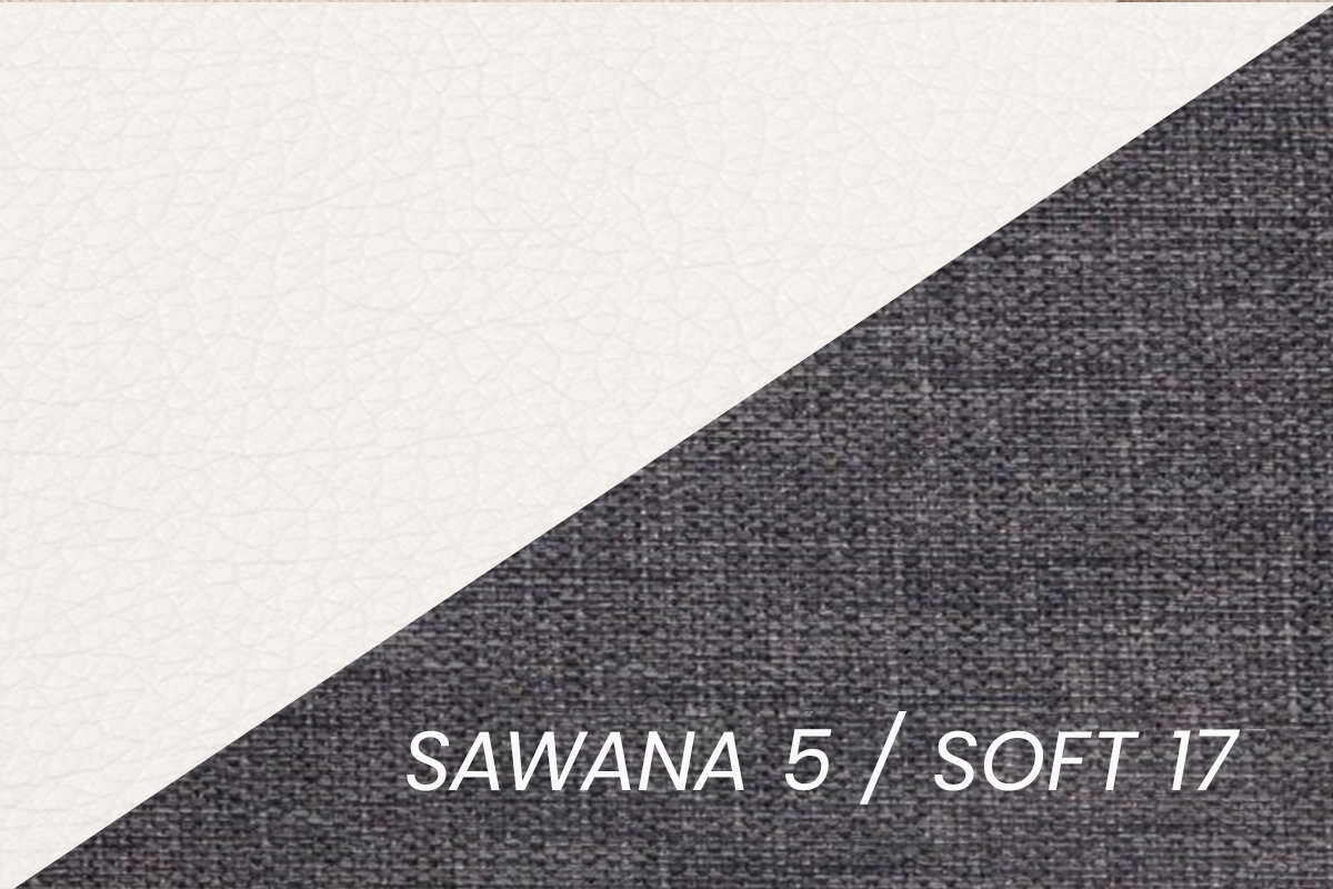 Kreslo Annabelle s nastaviteľnou opierkou hlavy - šedá pletená látka Sawana 5 / Soft 17 - Limitovaná ponuka Kreslo odpočinkové Annabelle z regulowanym zaglowkiem - šedá plecionka Sawana 5 / Soft 17