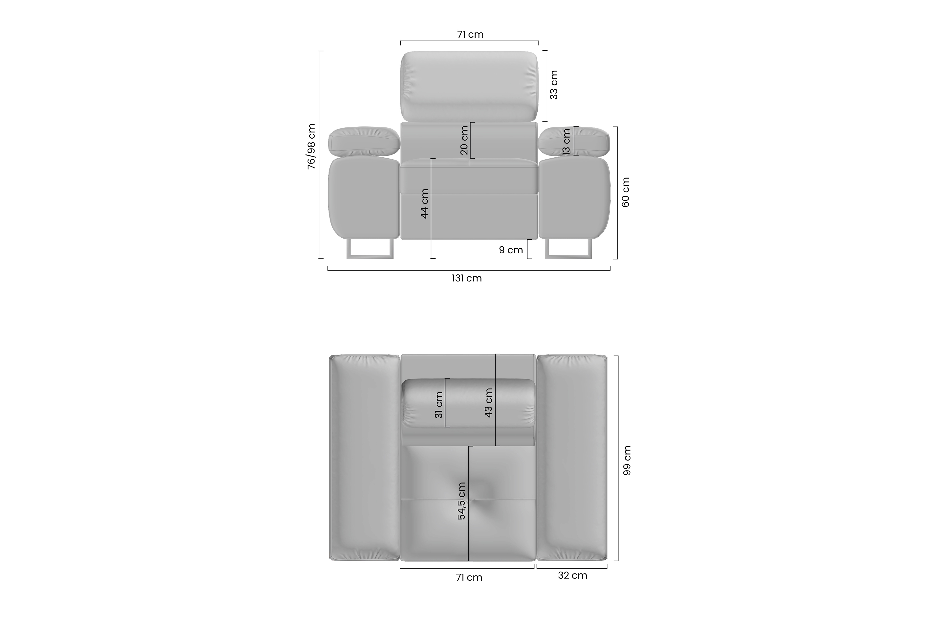 Relaxačné kreslo Annabelle s nastaviteľnou opierkou hlavy - zelený zamat Kronos 19 Kreslo odpočinkové Annabelle z regulowanym zaglowkiem - Zelený zamat Kronos 19