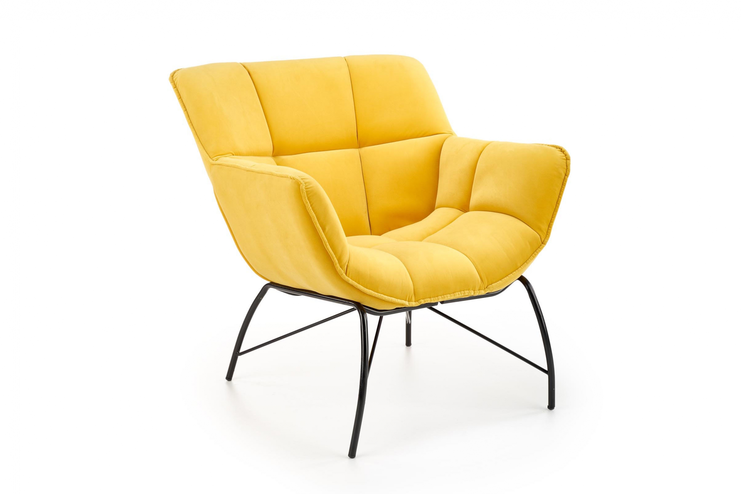 Relaxačné kreslo Notis - žltý zamat HLR SX80 Kreslo odpočinkové Belton - zlaté welwet HLR SX80