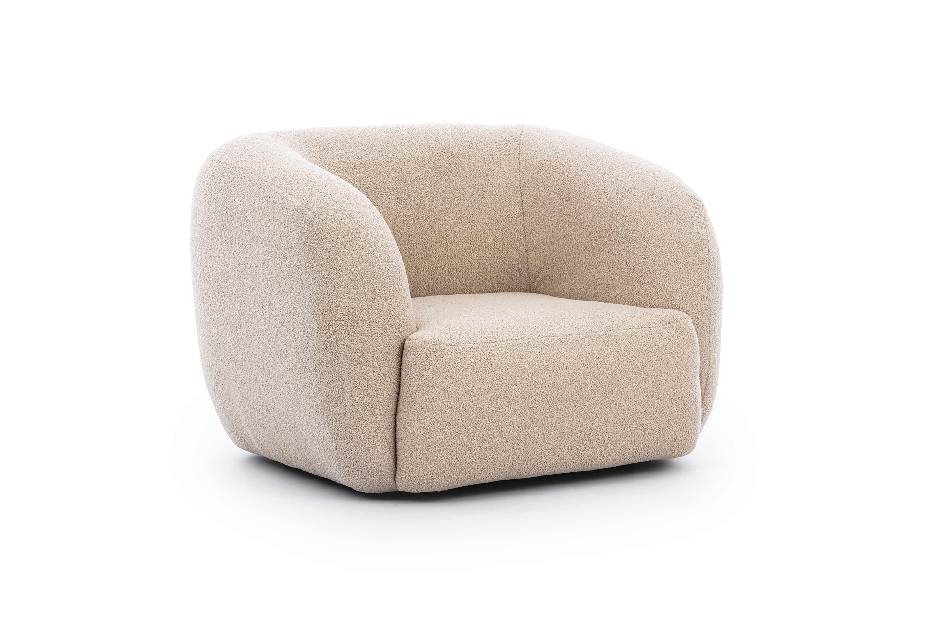 Relaxačné kreslo Dalin - svetlobéžová boucla Lambi 5 Kreslo odpočinkové Dalin - Béžová boucla Lambi 5