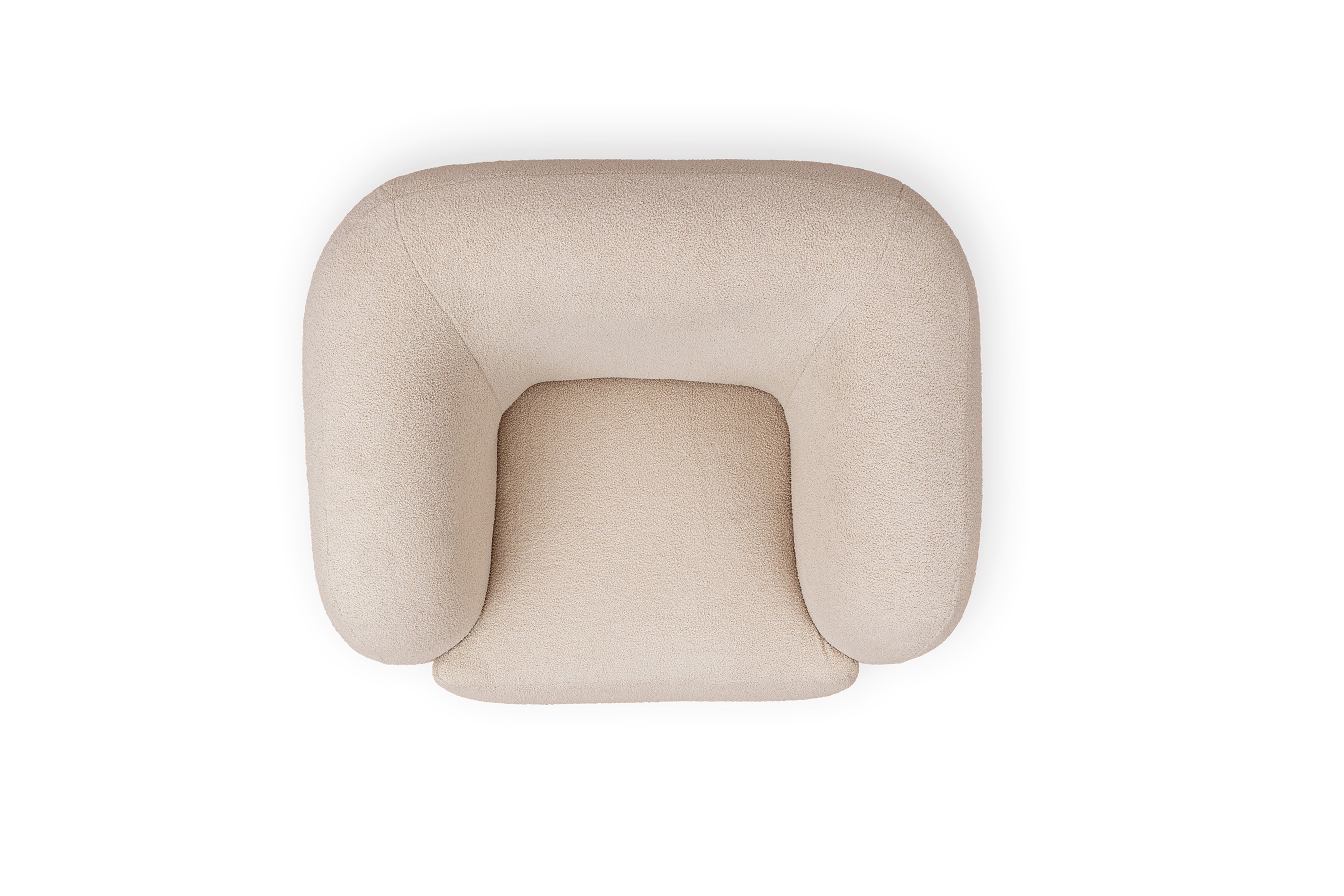 Relaxačné kreslo Dalin - svetlobéžová boucla Lambi 5 Kreslo odpočinkové Dalin - Béžová boucla Lambi 5