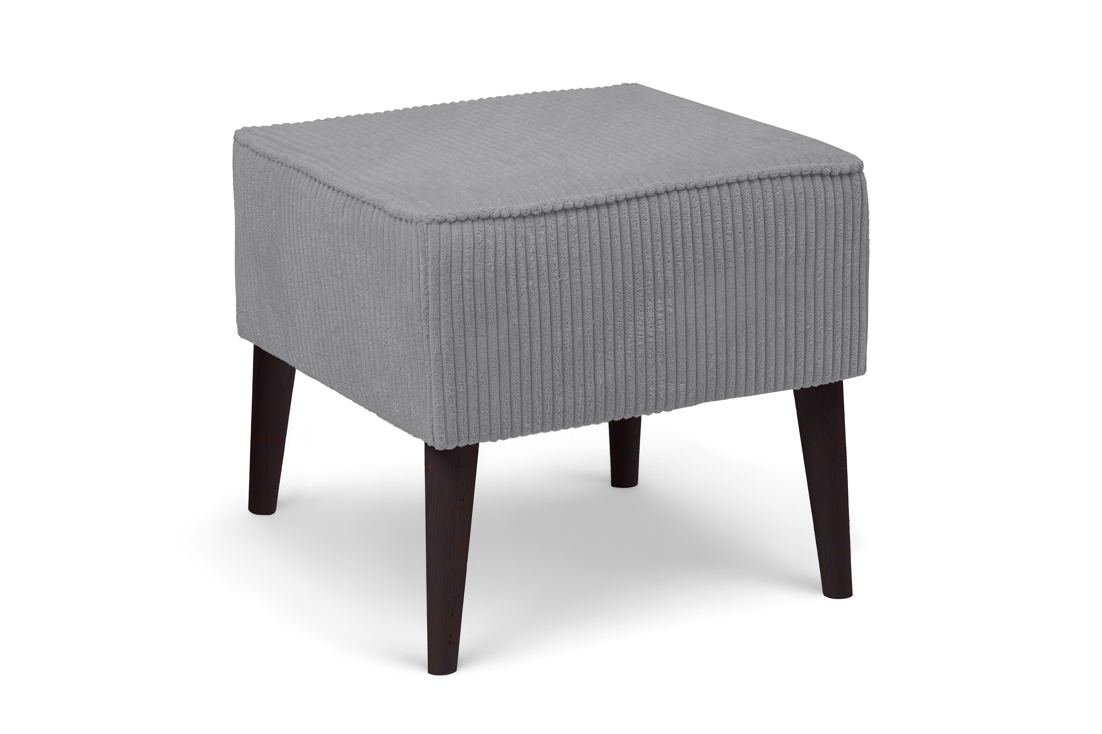 Relaxační křeslo Dylian s podnožkou - šedý manšestr Poso 55 / nohy venge Křeslo odpočinkové Dylian z podnozkiem - šedý manšestr Poso 55 / Nohy Venge