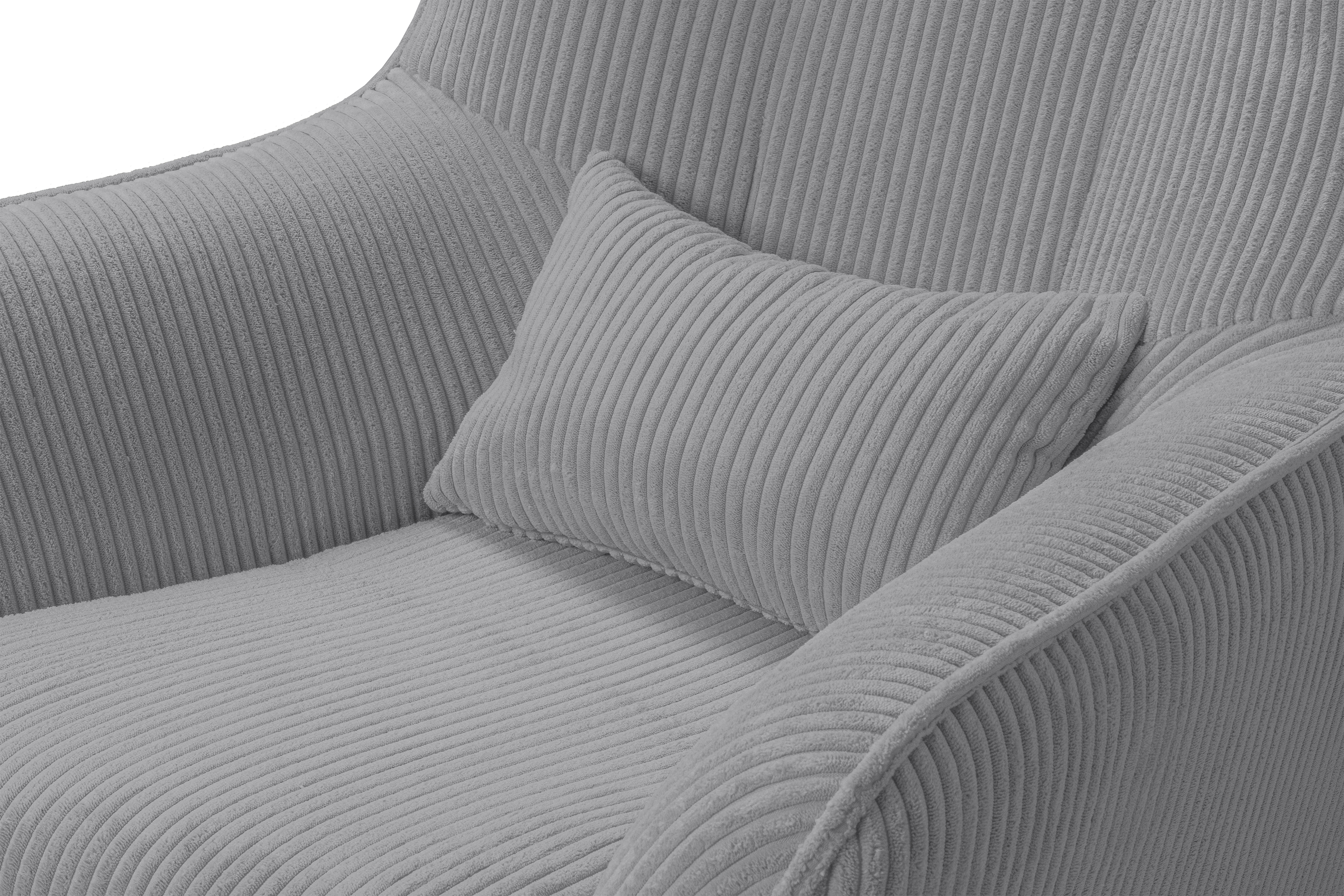 Relaxační křeslo Dylian s podnožkou - šedý manšestr Poso 55 / nohy venge Křeslo odpočinkové Dylian z podnozkiem - šedý manšestr Poso 55 / Nohy Venge