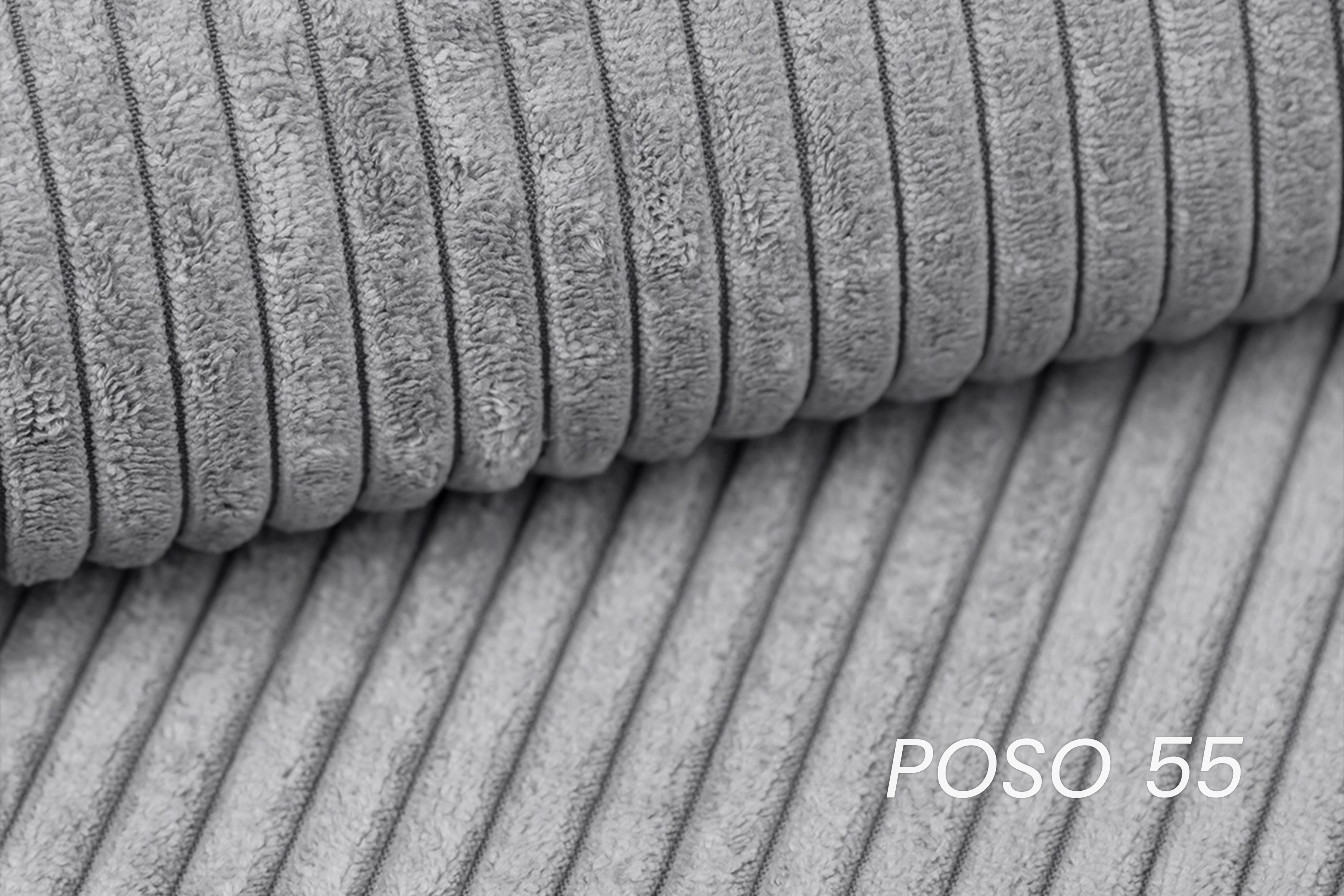 Relaxační křeslo Dylian s podnožkou - šedý manšestr Poso 55 / nohy venge Křeslo čalouněná Dylian z podnozkiem - šedá manšestr Poso 55 / Nohy wenge