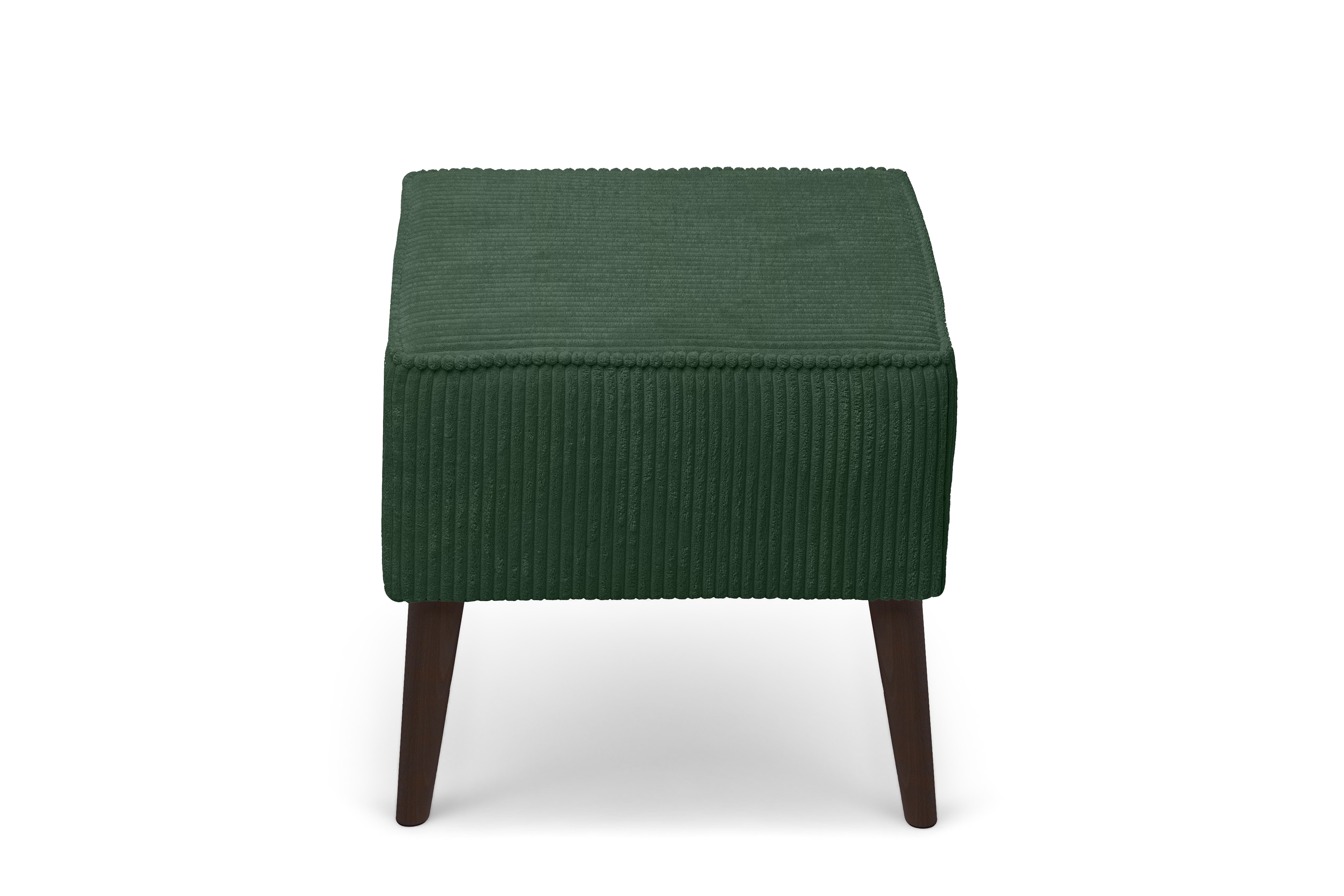 Relaxační křeslo Dylian s podnožkou - zelený manšestr Poso 14 / nohy venge Křeslo odpočinkové Dylian z podnozkiem - Zelený manšestr Poso 14 / Nohy Venge