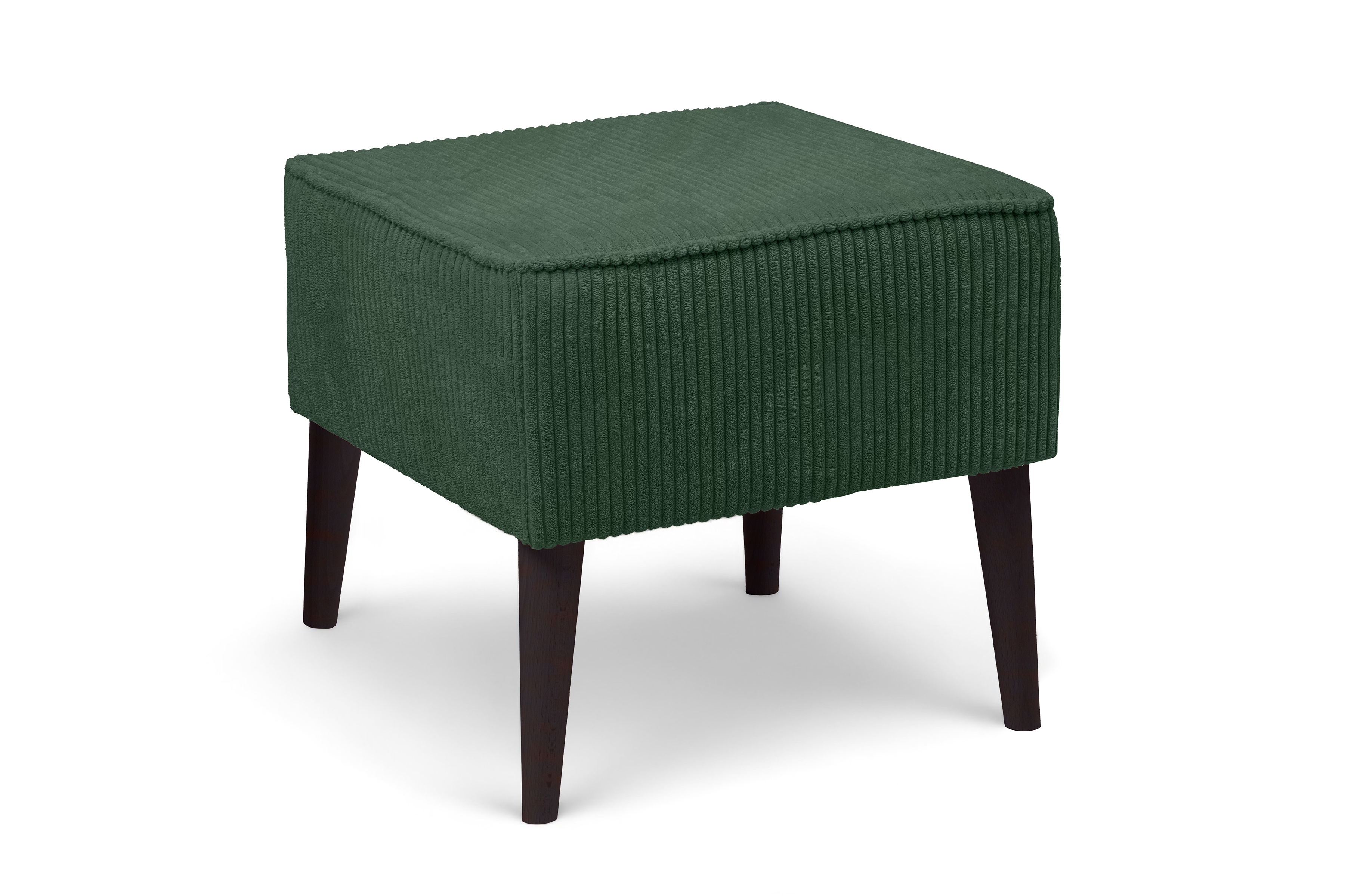 Relaxační křeslo Dylian s podnožkou - zelený manšestr Poso 14 / nohy venge Křeslo odpočinkové Dylian z podnozkiem - Zelený manšestr Poso 14 / Nohy Venge