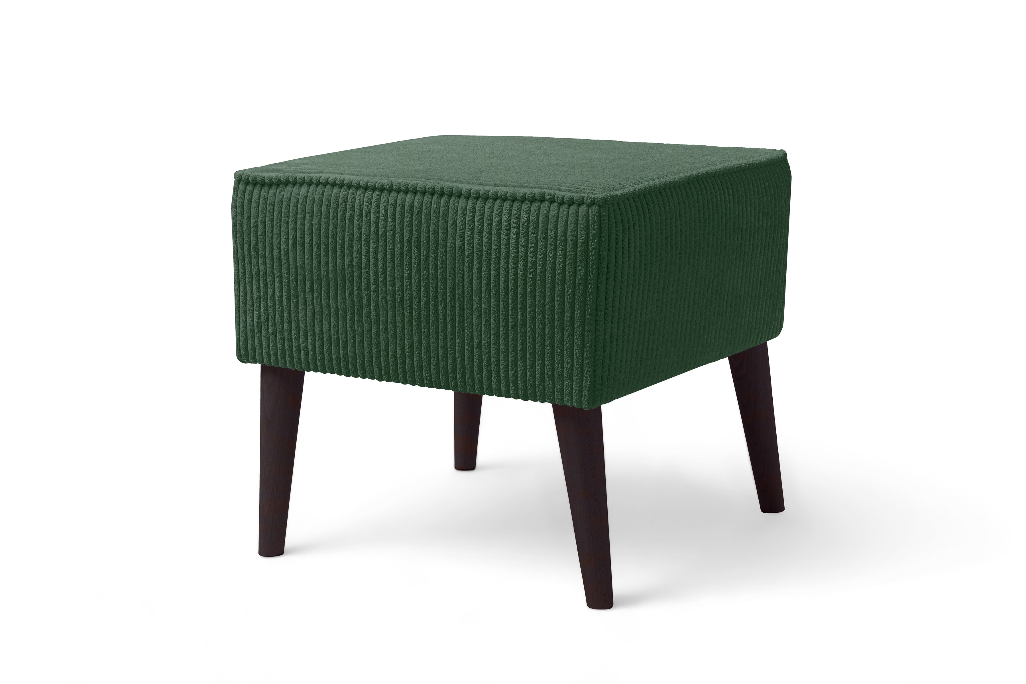 Relaxační křeslo Dylian s podnožkou - zelený manšestr Poso 14 / nohy venge Křeslo odpočinkové Dylian z podnozkiem - Zelený manšestr Poso 14 / Nohy Venge