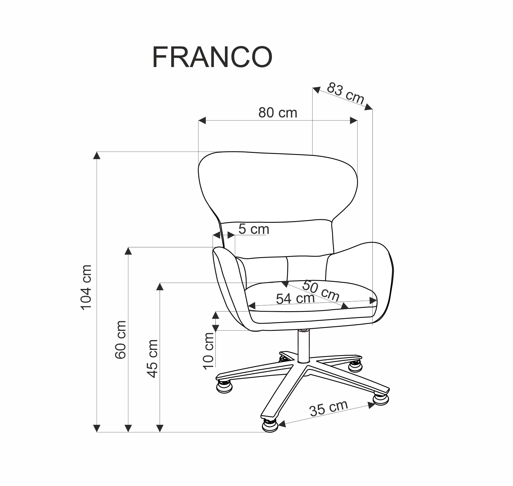 Relaxačné kreslo Franco - sivá Kreslo odpočinkové franco - Popolový