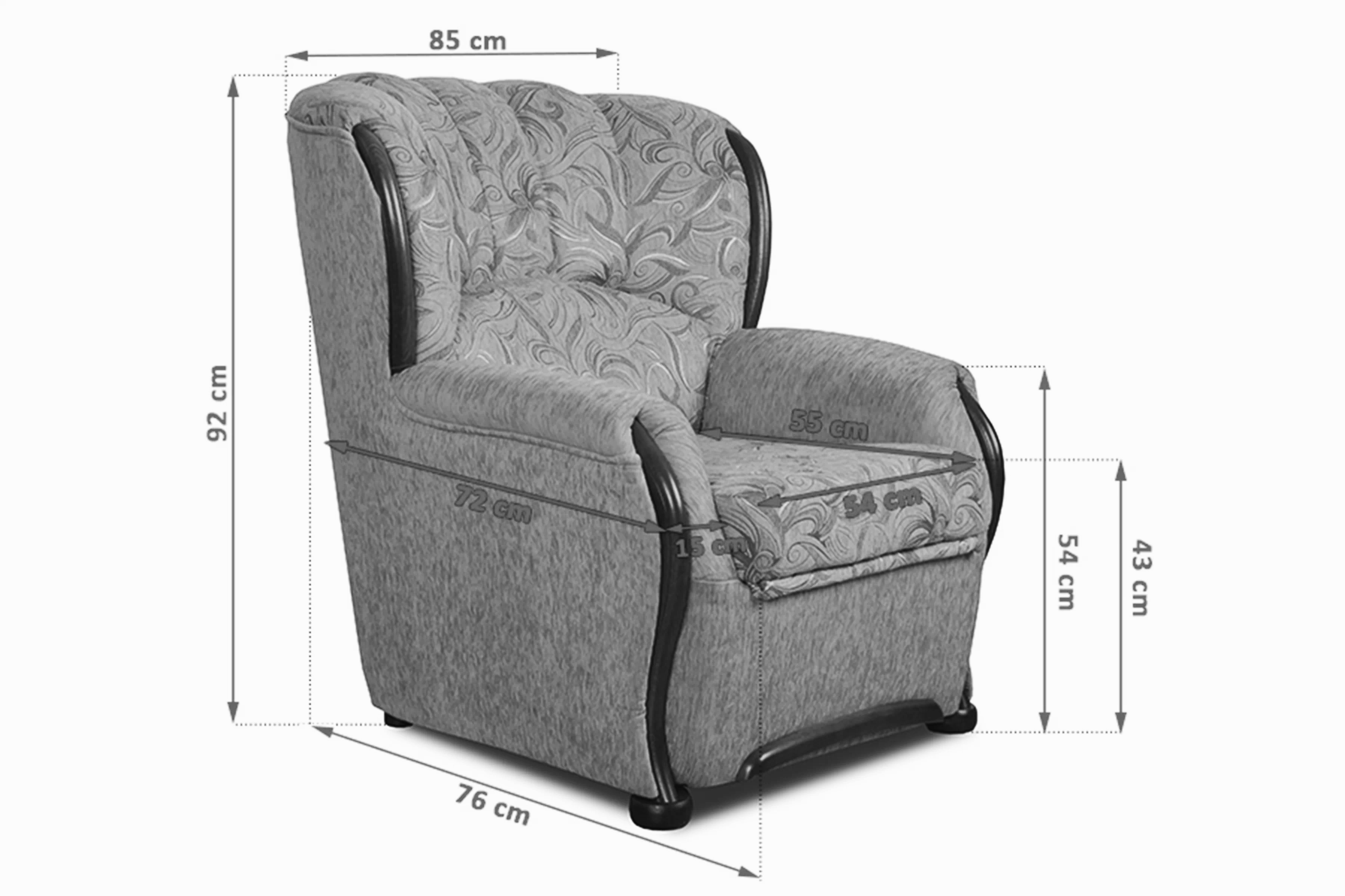 Kreslo Fryderyk s úložným priestorom Kreslo odpočinkové Fryderyk