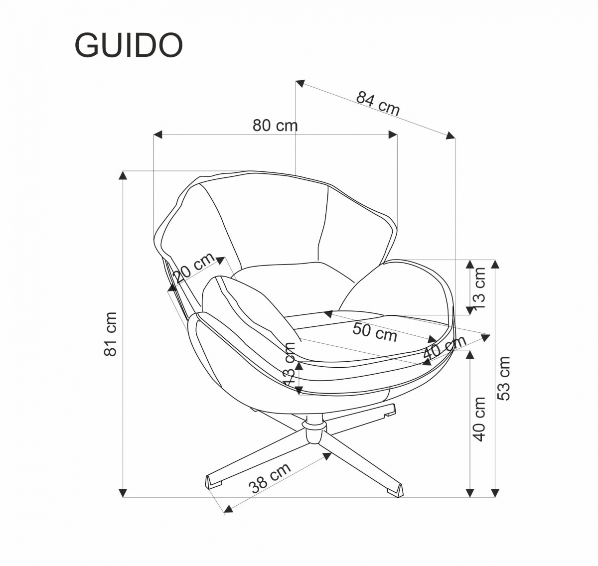 Otočné relaxačné kreslo Odilo - horčicová / chróm Kreslo odpočinkové Guido otočna - horčicová / Chrom