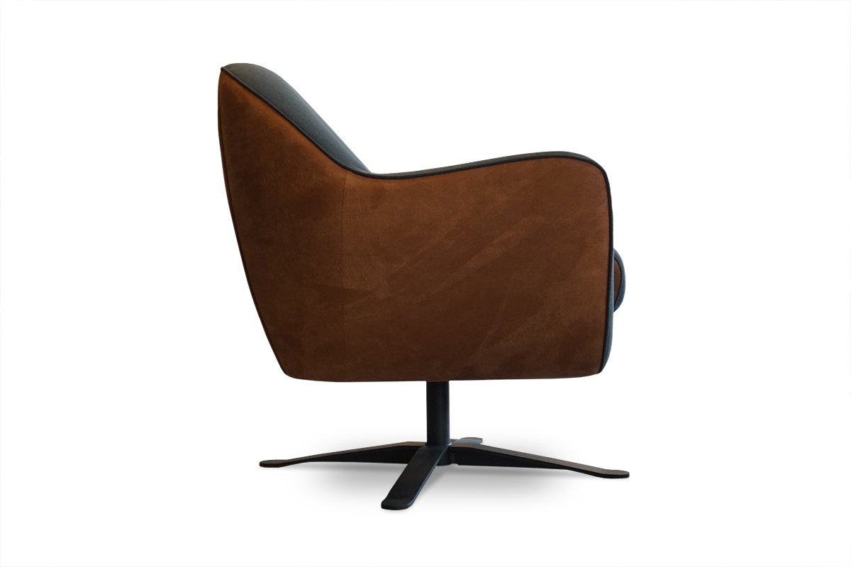 Relaxační křeslo Mira s kovovou podnoží - košový design Křeslo čalouněná Mira z metalowa koszowa podstawa