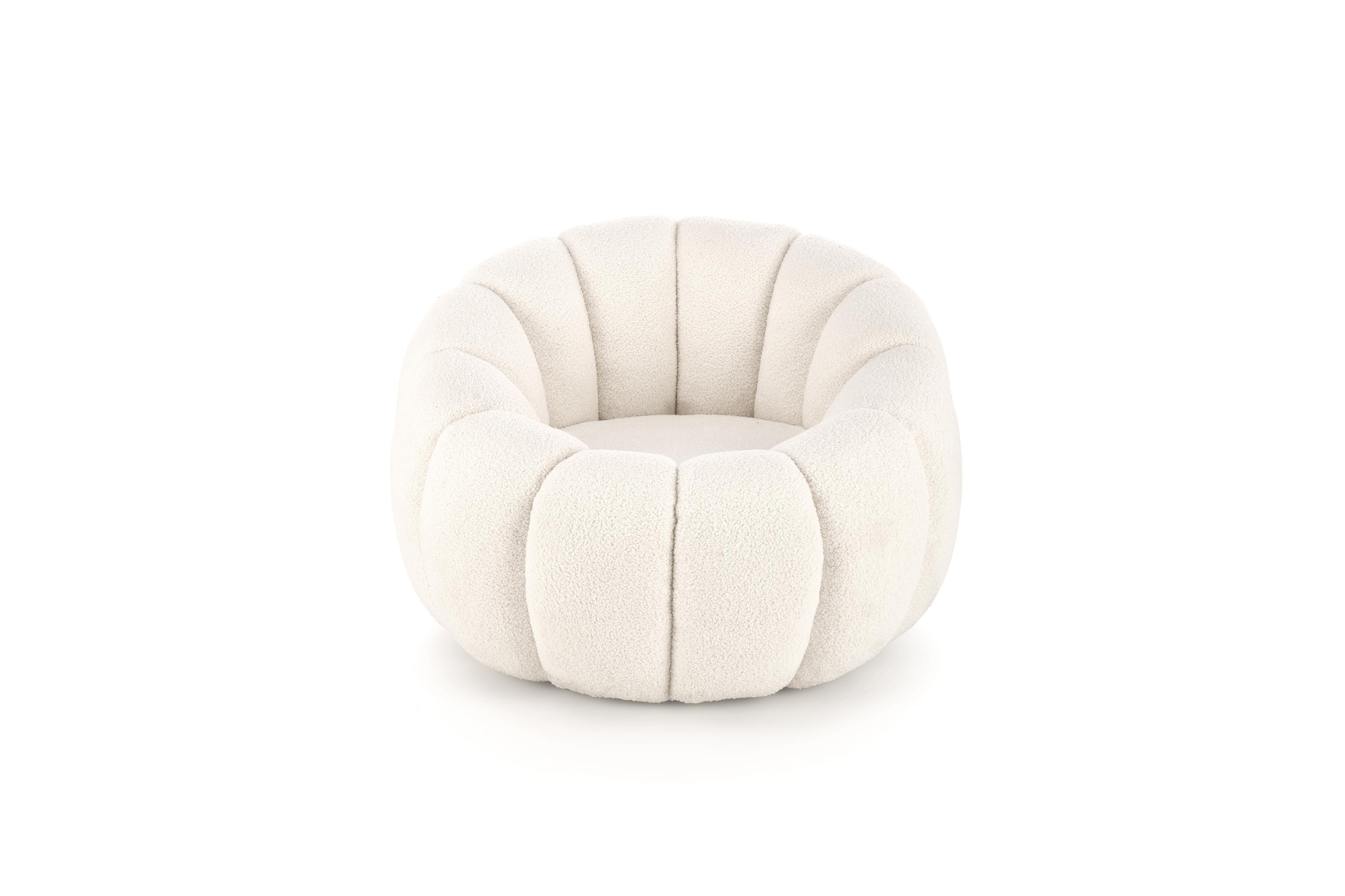 Kreslo odpočinkové Pares - krémový boucle Lambi 1  Kreslo odpočinkové Pares - Krémový boucle Lambi 1 