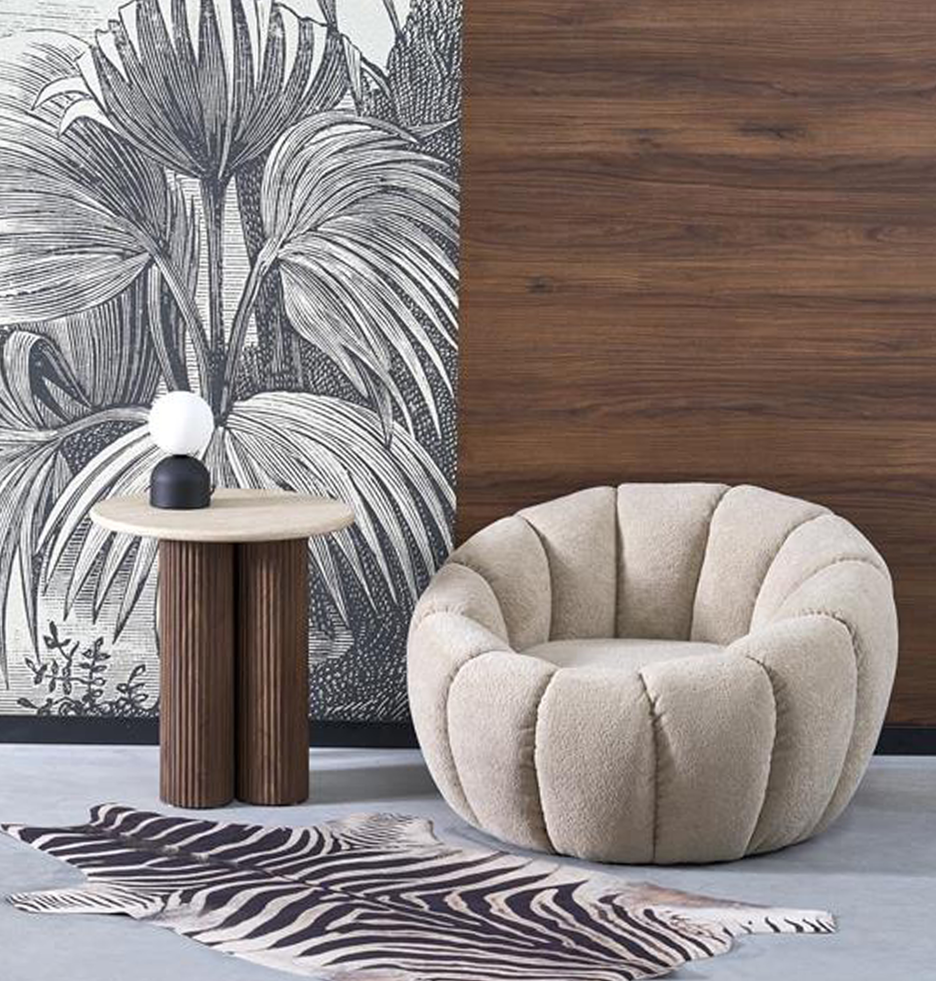 Čalouněné křeslo Pares - béžová boucle Křeslo čalouněná Pares 2 - boucle béžová 