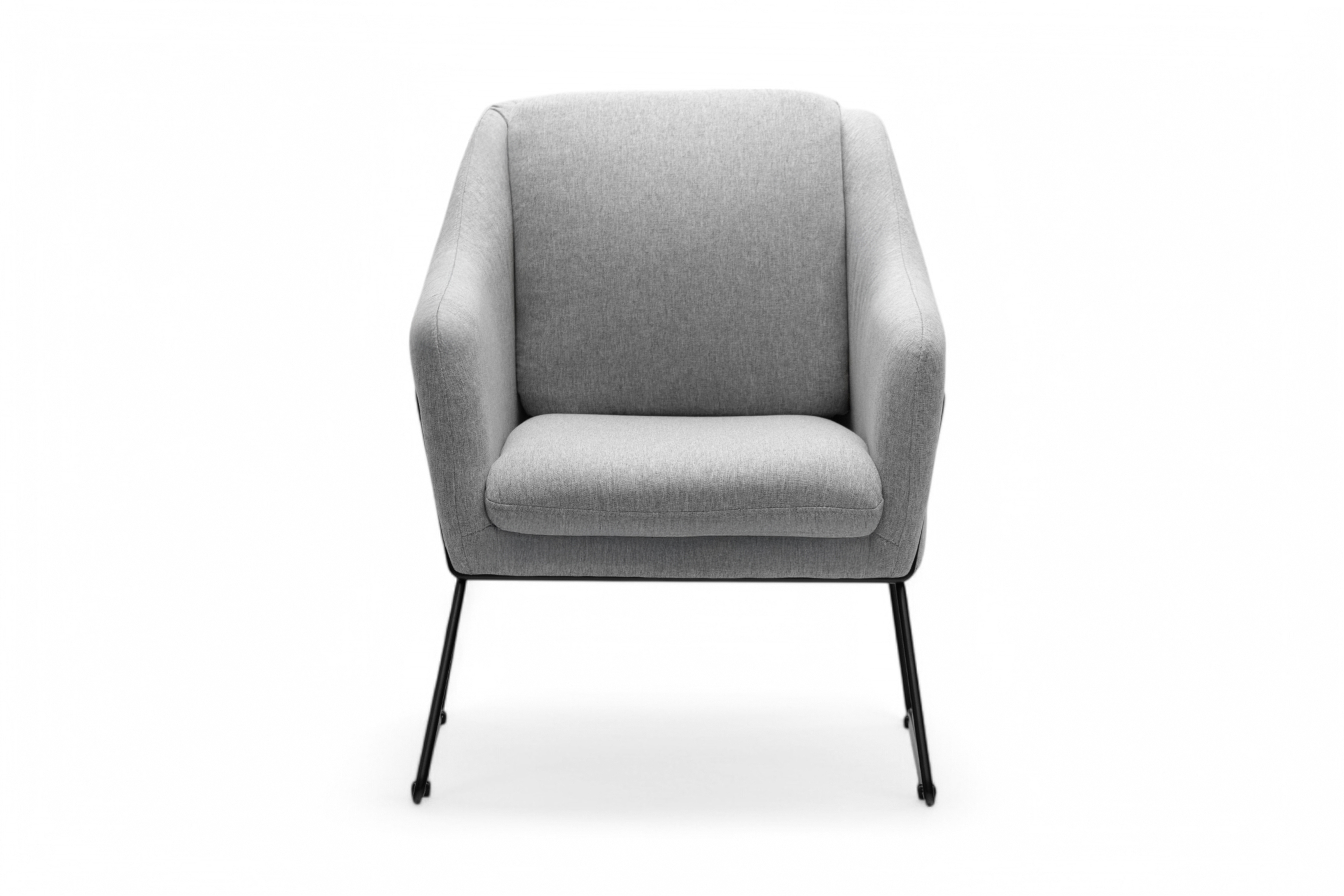 Dizajnové kreslo Pelinio - svetlošedá / čierna Kreslo odpočinkové Pelinio - svetlý popol / čierny nožičky