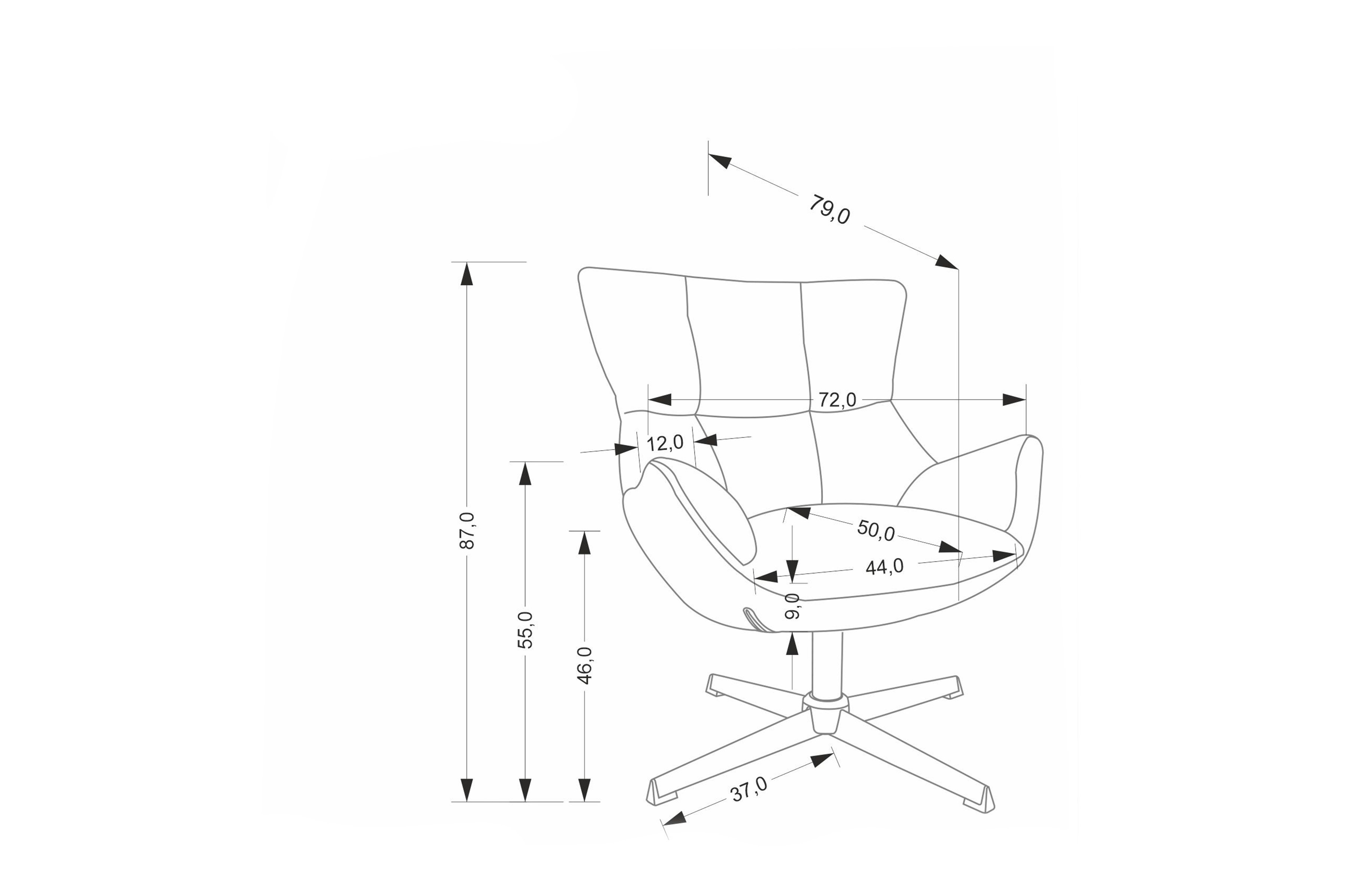 Relaxačné kreslo Soremi - béžová / čierna Kreslo odpočinkové Soremi otočna - béžový / nožičky čierny