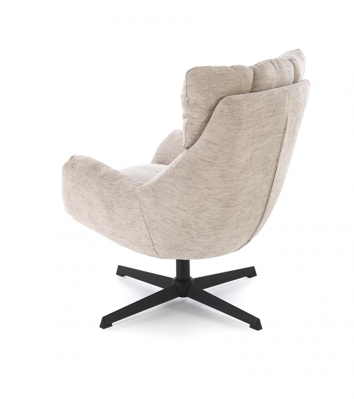 Relaxačné kreslo Soremi - béžová / čierna Kreslo odpočinkové Soremi otočna - béžový / nožičky čierny