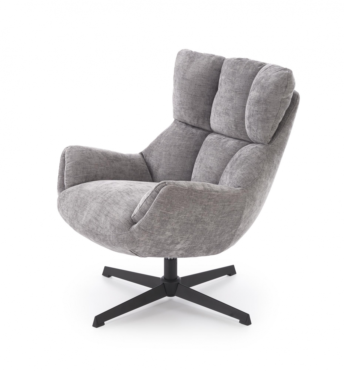 Relaxačné kreslo Soremi - sivá / čierna Kreslo odpočinkové Soremi otočna - Popolový / nožičky čierny