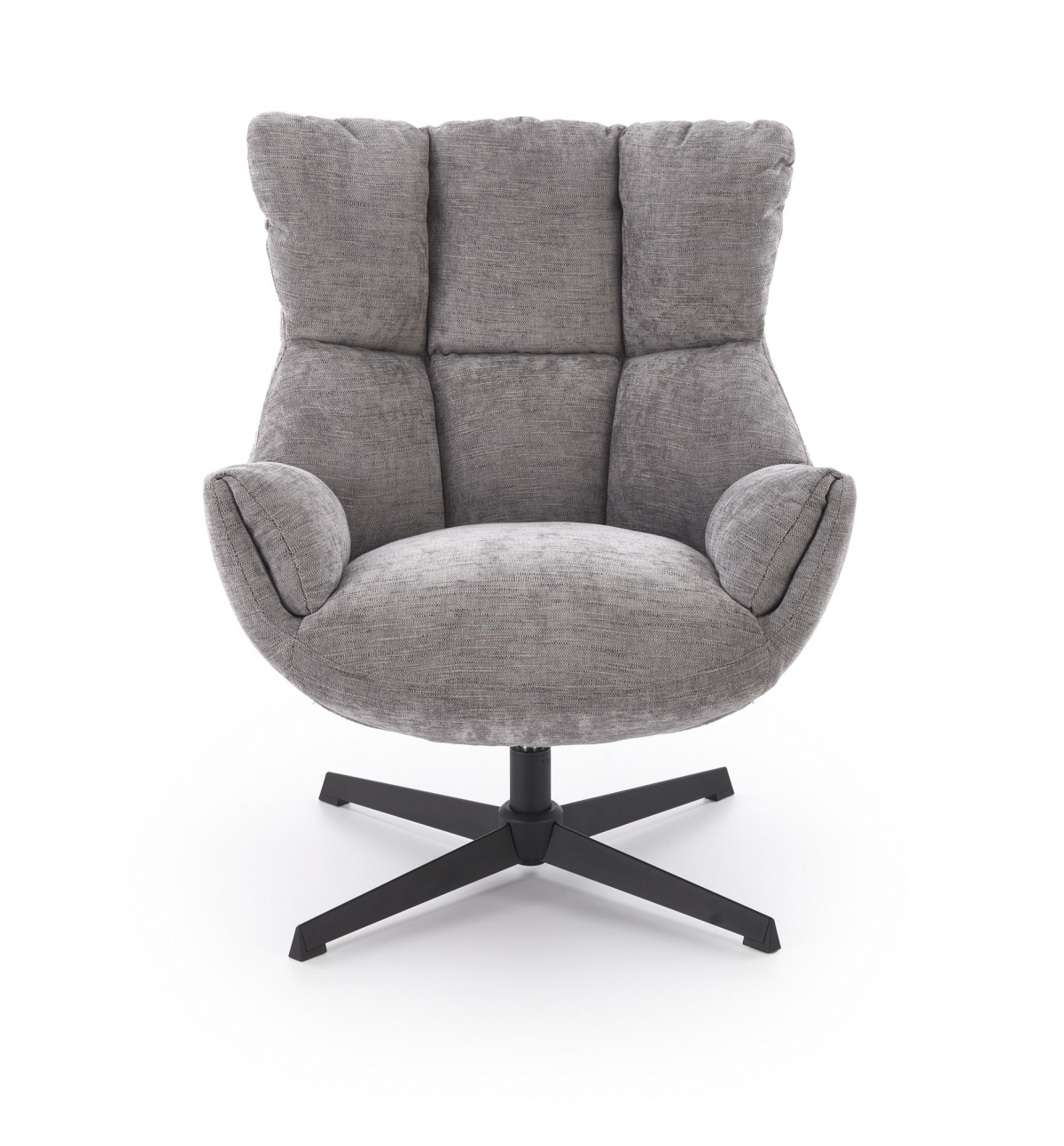 Relaxačné kreslo Soremi - sivá / čierna Kreslo odpočinkové Soremi otočna - Popolový / nožičky čierny