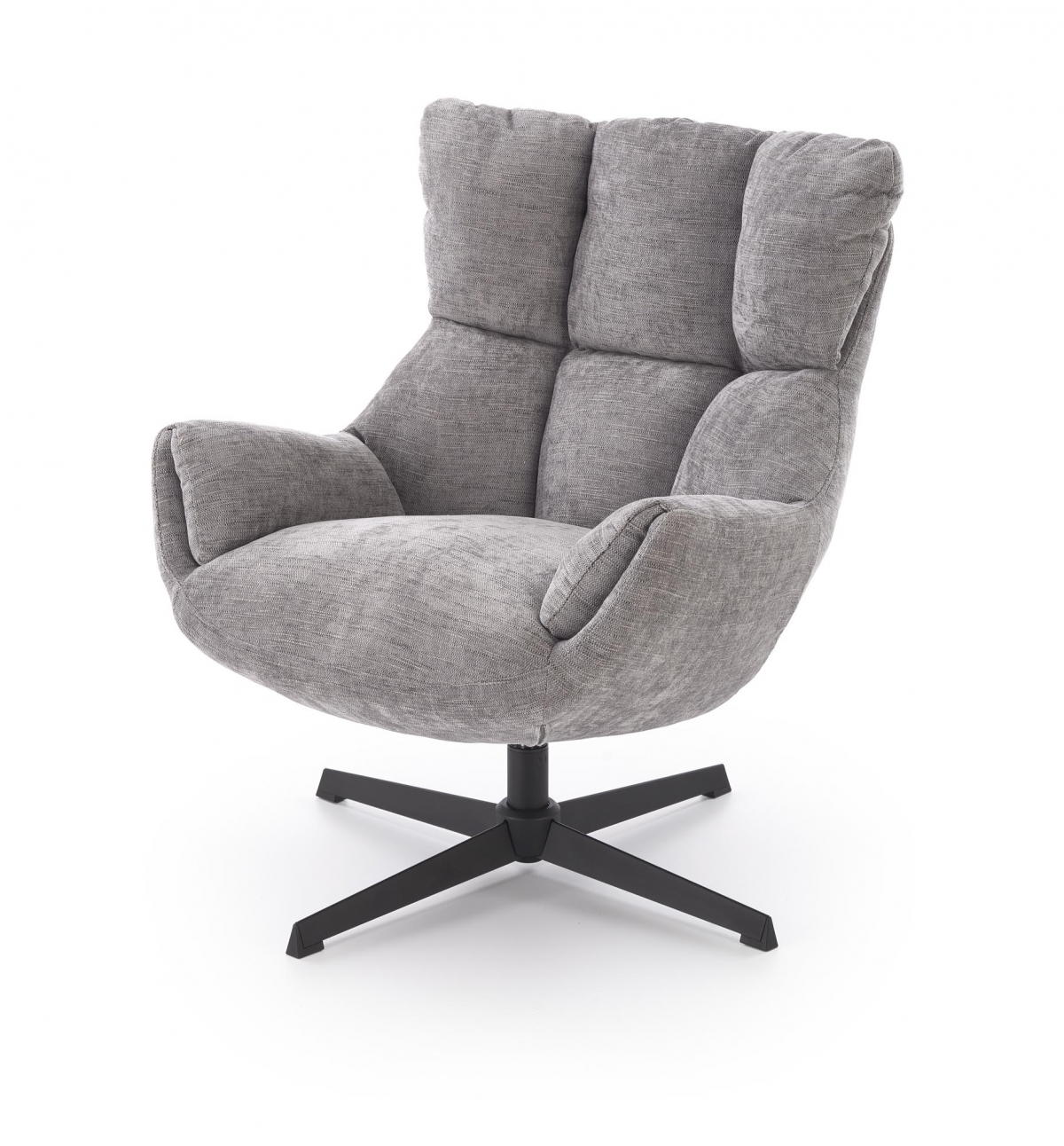 Relaxačné kreslo Soremi - sivá / čierna Kreslo odpočinkové Soremi otočna - Popolový / nožičky čierny