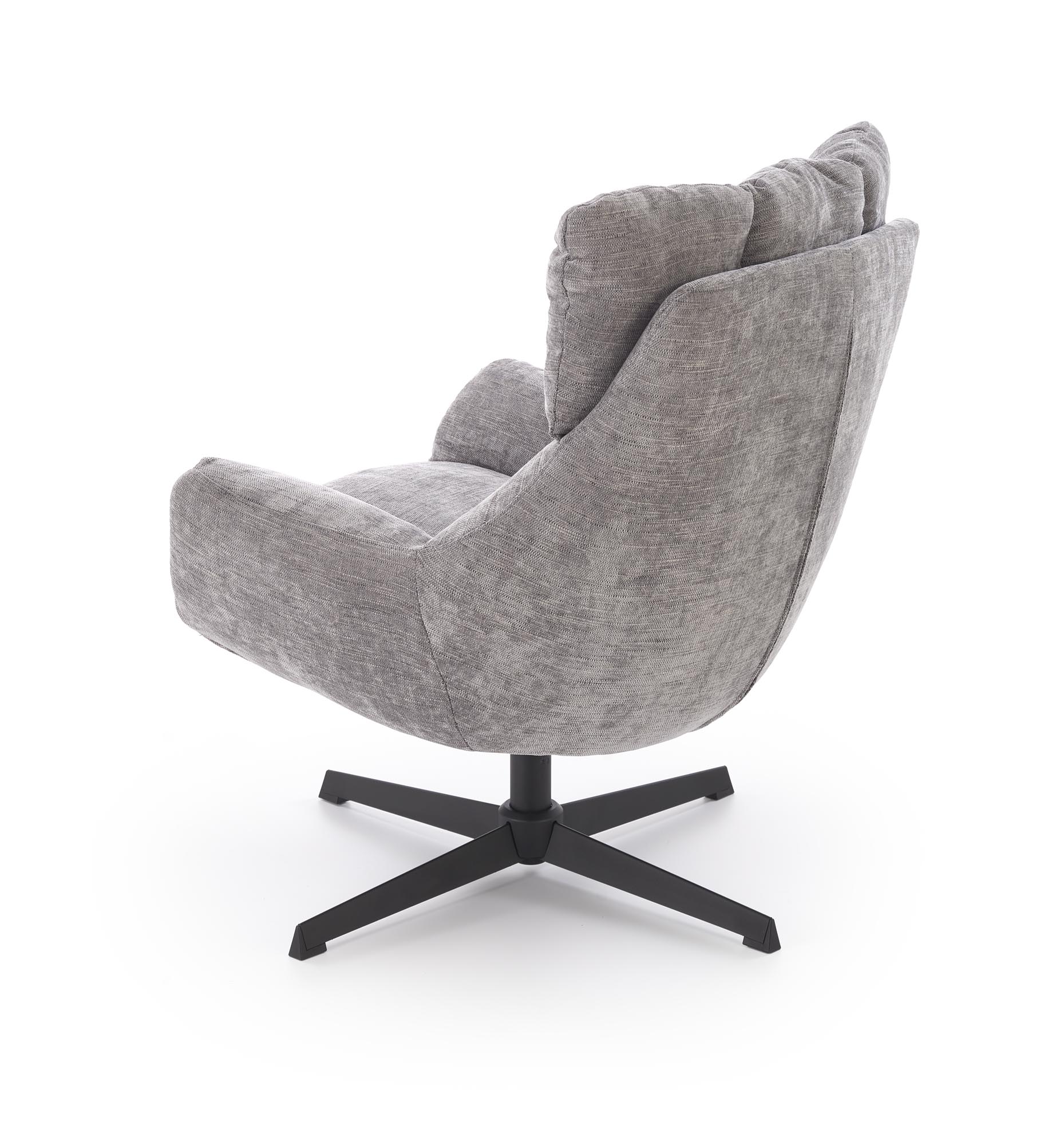 Relaxačné kreslo Soremi - sivá / čierna Kreslo odpočinkové soremi otočna - Popolový / nožičky čierny