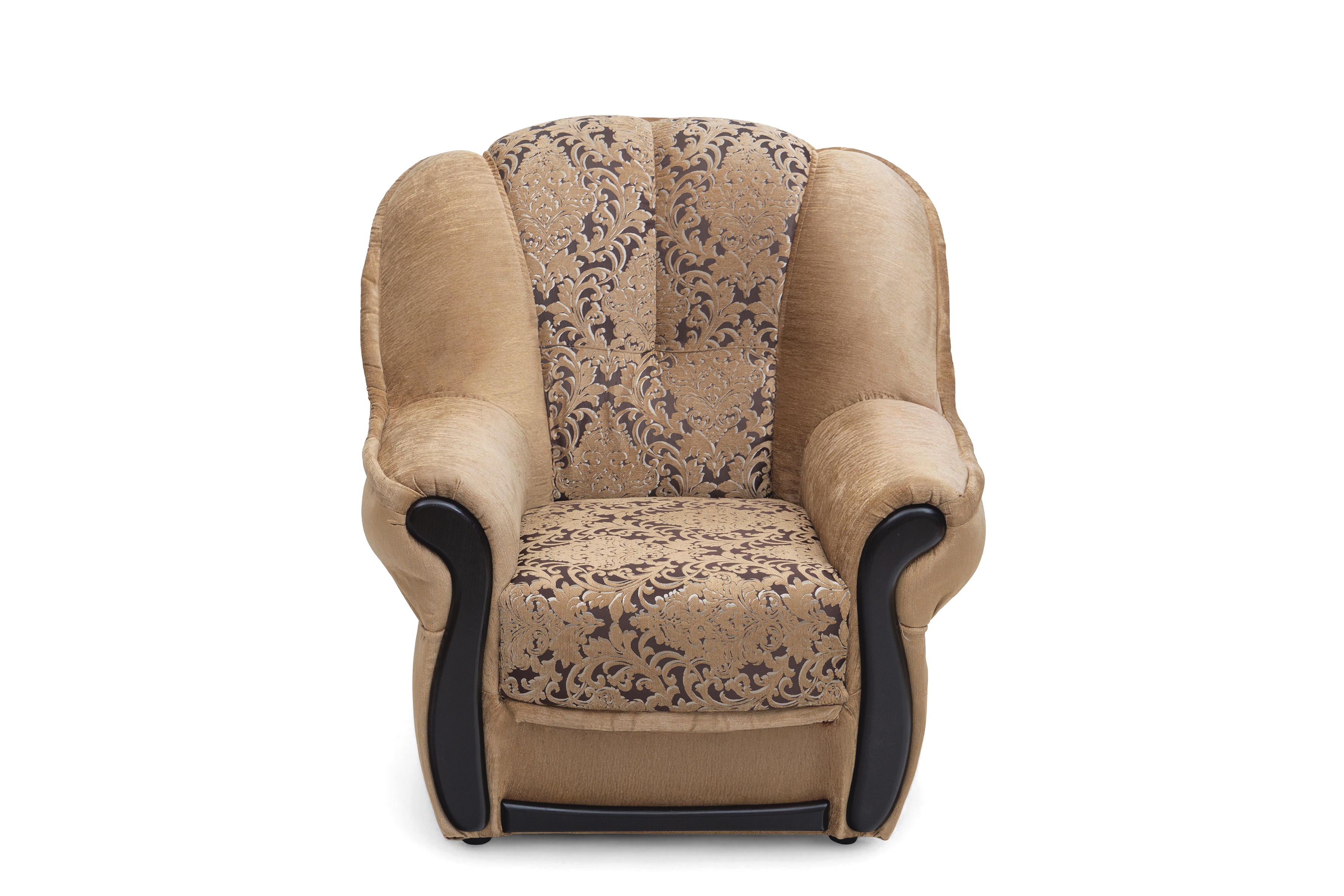 Kreslo odpočinkové Walker - Hnedá látka wzor Capitol 9751 / Venge - Koncovka Série Kreslo odpočinkové Walker - šedá látka wzor Capitol 9751 / Venge