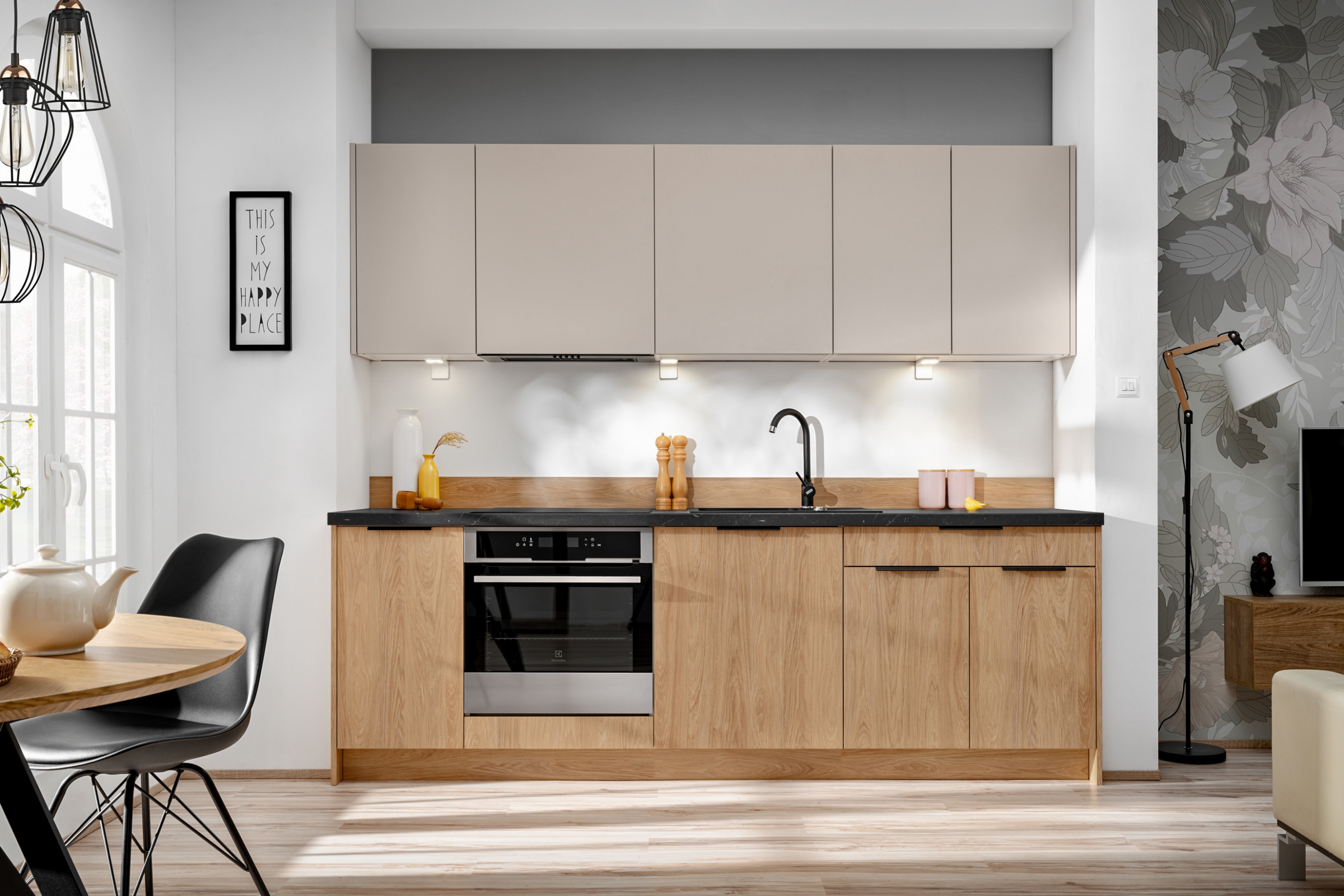 Přední panel pro myčku Ilandia FZMYW45 - dub hikora / skrytý panel přední část do zamywarki Ilandia FZMYW45 se skrytým panelem - dub hikora