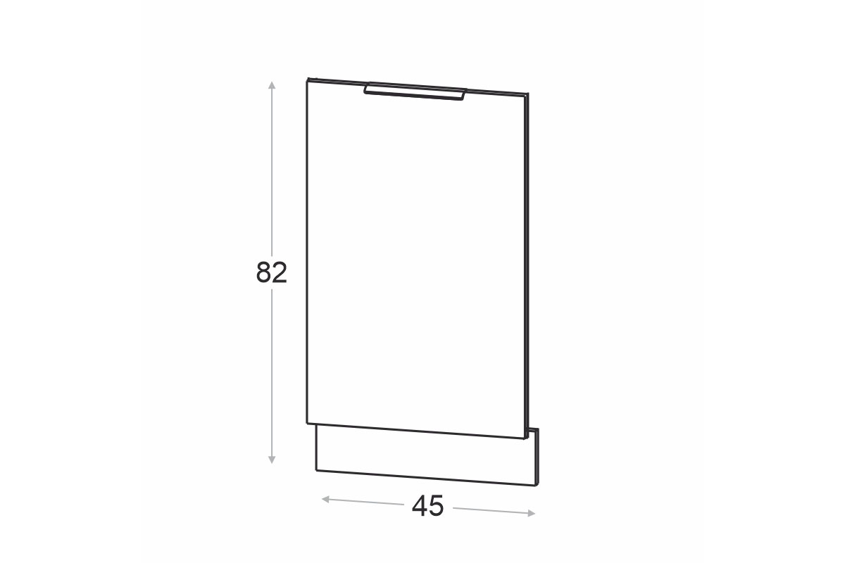 Přední panel pro myčku Ilandia FZMYW45 - dub hikora / skrytý panel přední část do zamywarki Ilandia FZMYW45 se skrytým panelem - dub hikora