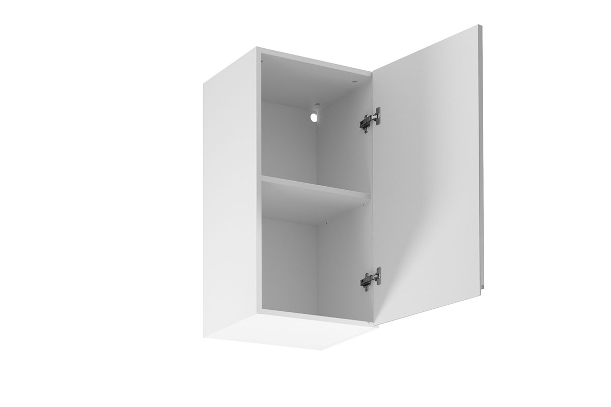 Horná kuchynská skrinka Aspen G40 jednodverová - sivý lesk Skrinka Kuchynská závesná jednodverová Aspen G40 - vnútro 