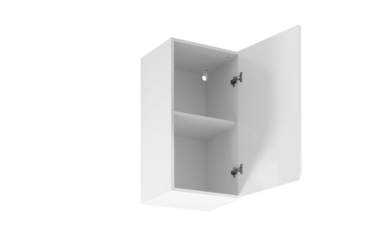 Horní kuchyňská skříňka Aspen G40 jednodveřová – bílý lesk skříňka kuchyňská závěsná jednodveřová Aspen G40 - wnetrze 