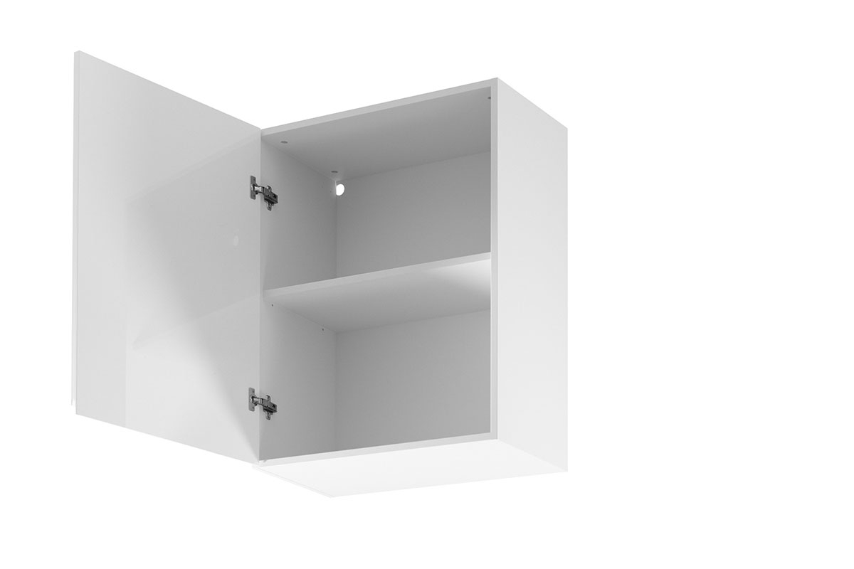 Horní kuchyňská skříňka Aspen G60 jednodveřová – bílý lesk skříňka kuchyňská závěsná jednodveřová Aspen G60 P/L - wnetrze