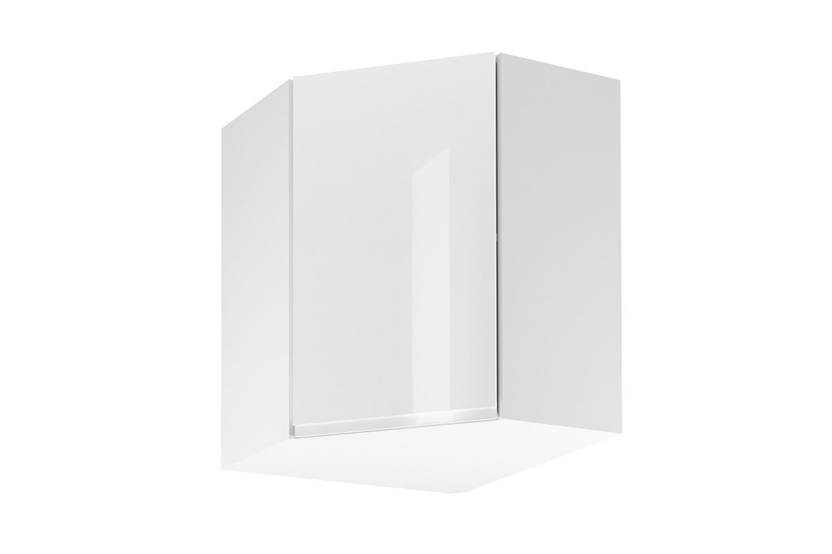 Horní kuchyňská skříňka Aspen G60N rohová jednodveřová – bílý lesk Skříňka kuchyňská závěsná rohová Aspen G60N - Bílý lesk