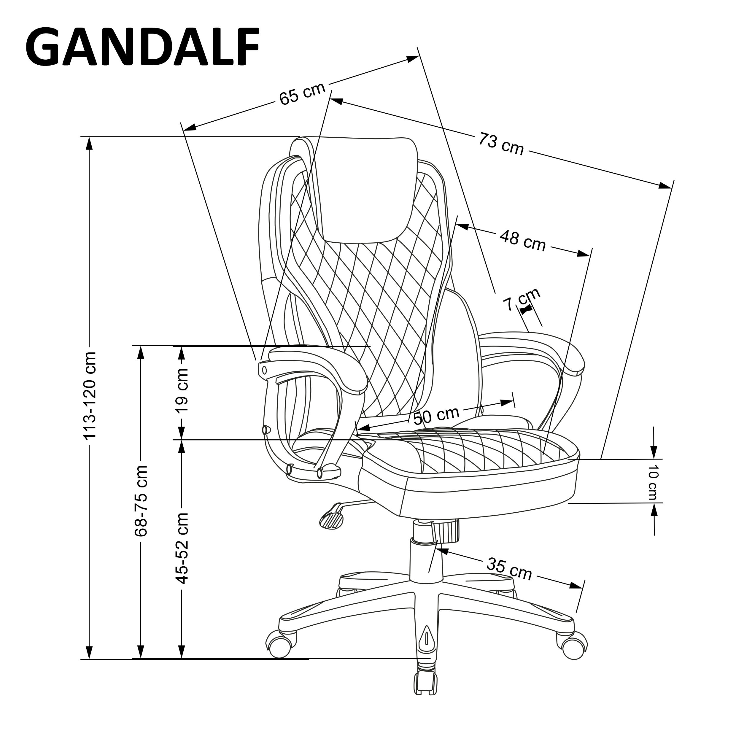 GANDALF Křeslo gabinetowy Černý / Popelový gandalf Křeslo gabinetowy Černý / Popelový