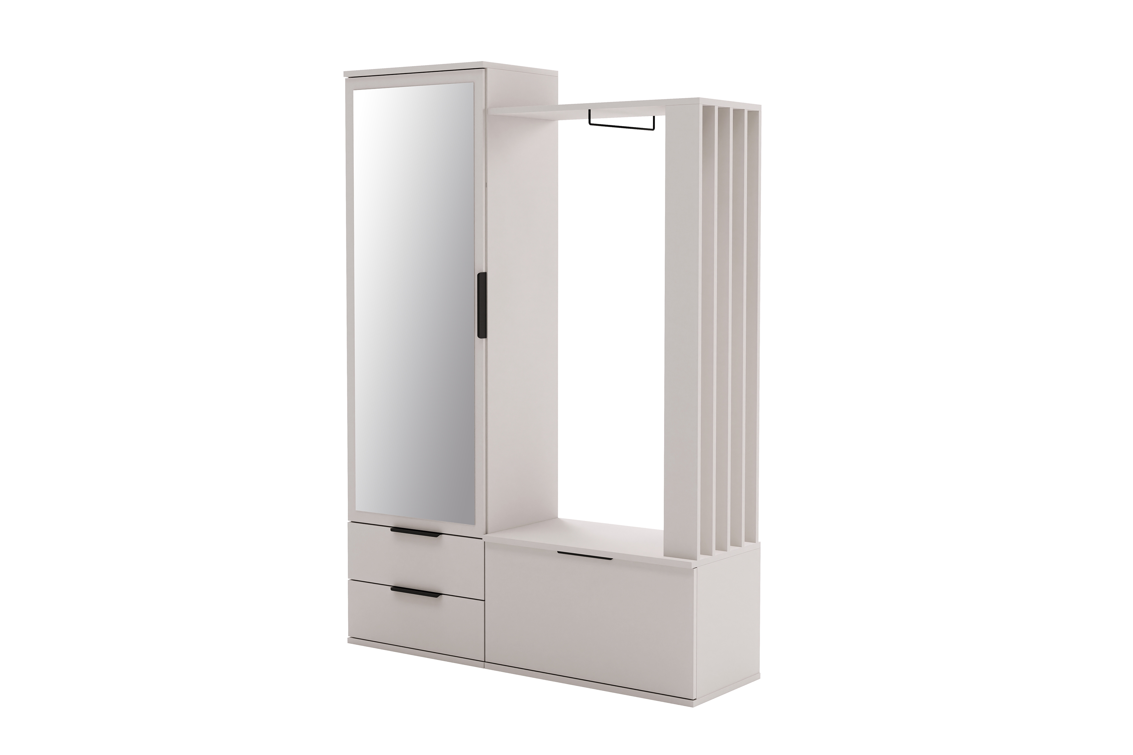 Predsieňová zostava Lagos so zrkadlom - piesková béžová šatník Lagos do predsienie z zrkadlom - Béžová Pieskový