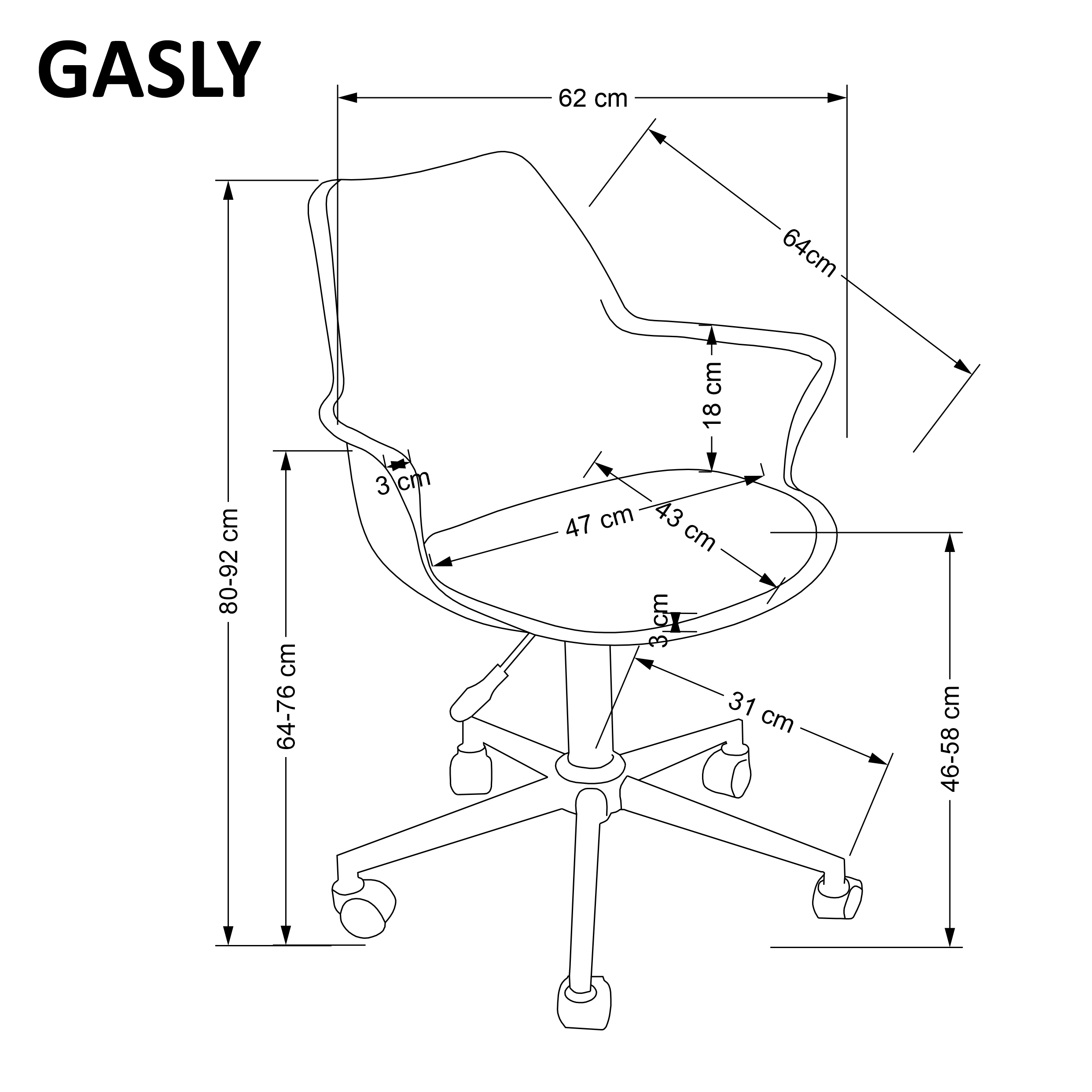 GASLY Křeslo Pro mladé Růžová gasly Křeslo Pro mladé Růžová (1p=1szt)