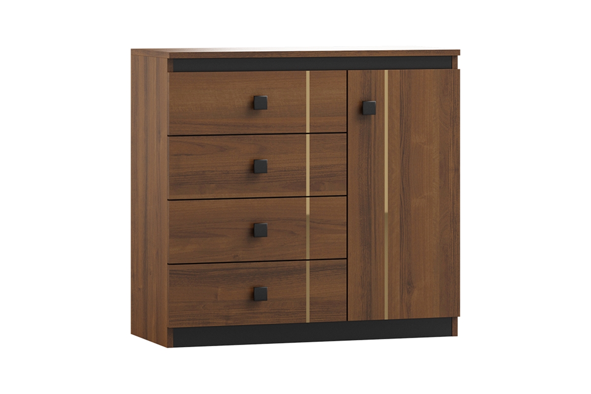 Komoda Gold 90 cm Komoda jednodveřová se čtyřmi zásuvkami Gold