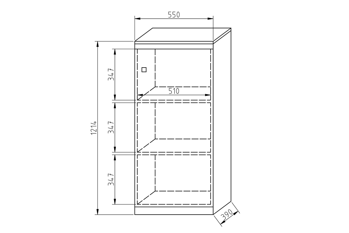 Skříňka Gold 55 cm Skříňka jednodveřová Gold 55 cm 