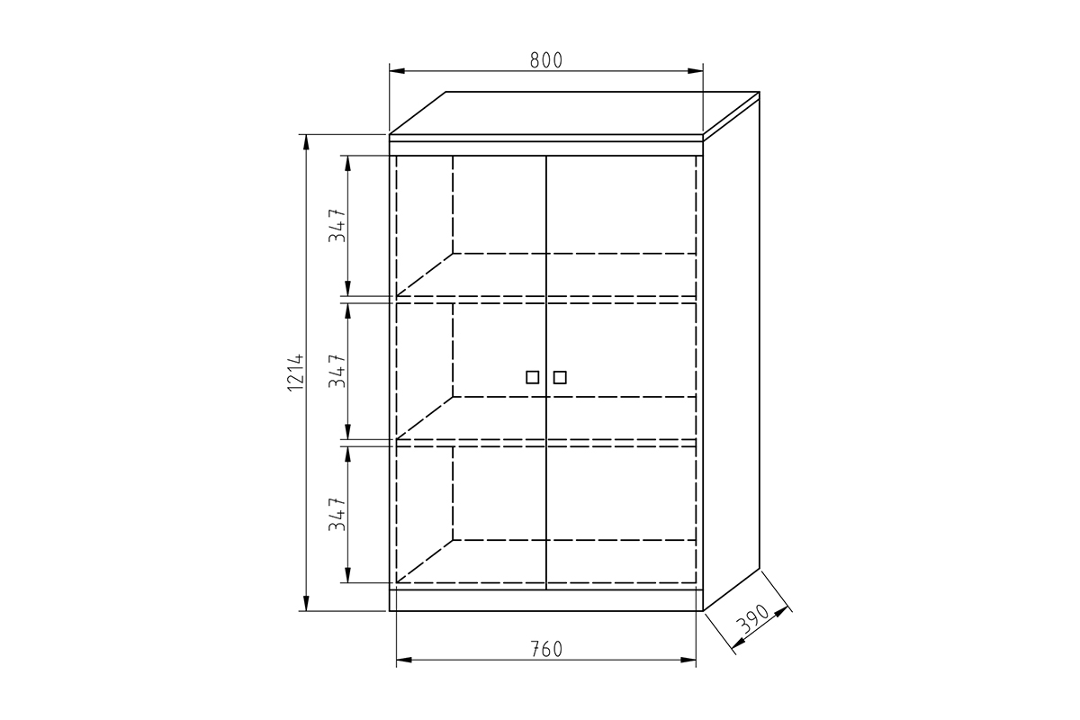 Dvoudveřová skříňka Gold 80 cm Skříňka dvoudveřová Gold 80 cm 