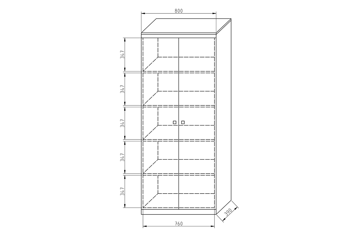Skříň Gold 80 cm skříň dvoudveřová Gold 80 cm 
